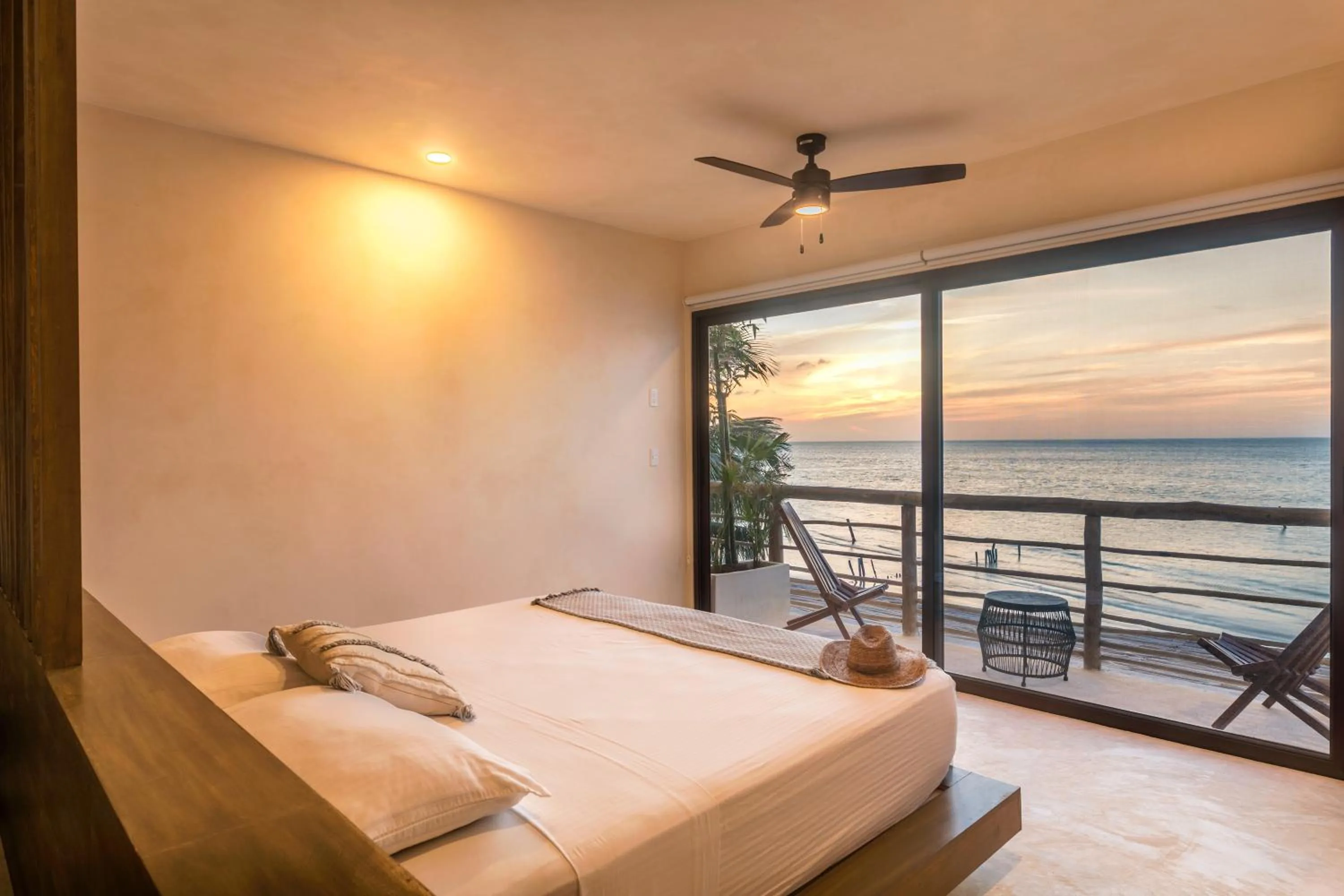 View (from property/room), Bed in Hotel Boutique Casa Muuch Holbox