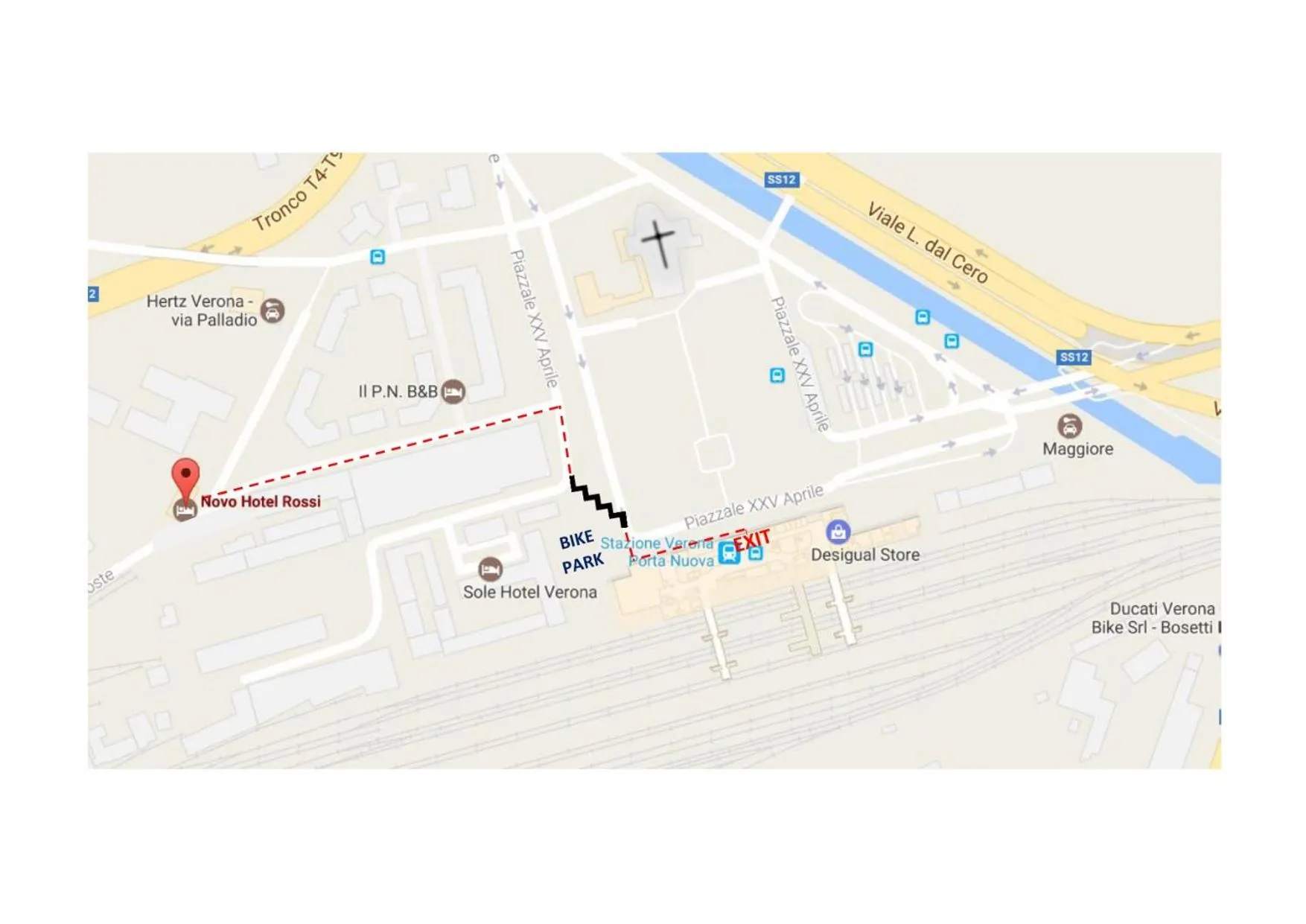 Location in Novo Hotel Rossi