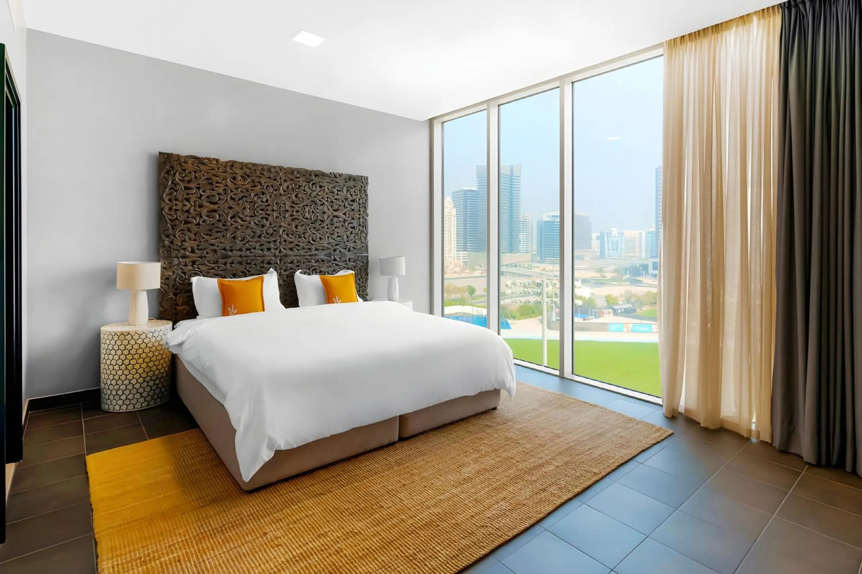 Bed in Emirates Sports Hotel, Dubai Sports City