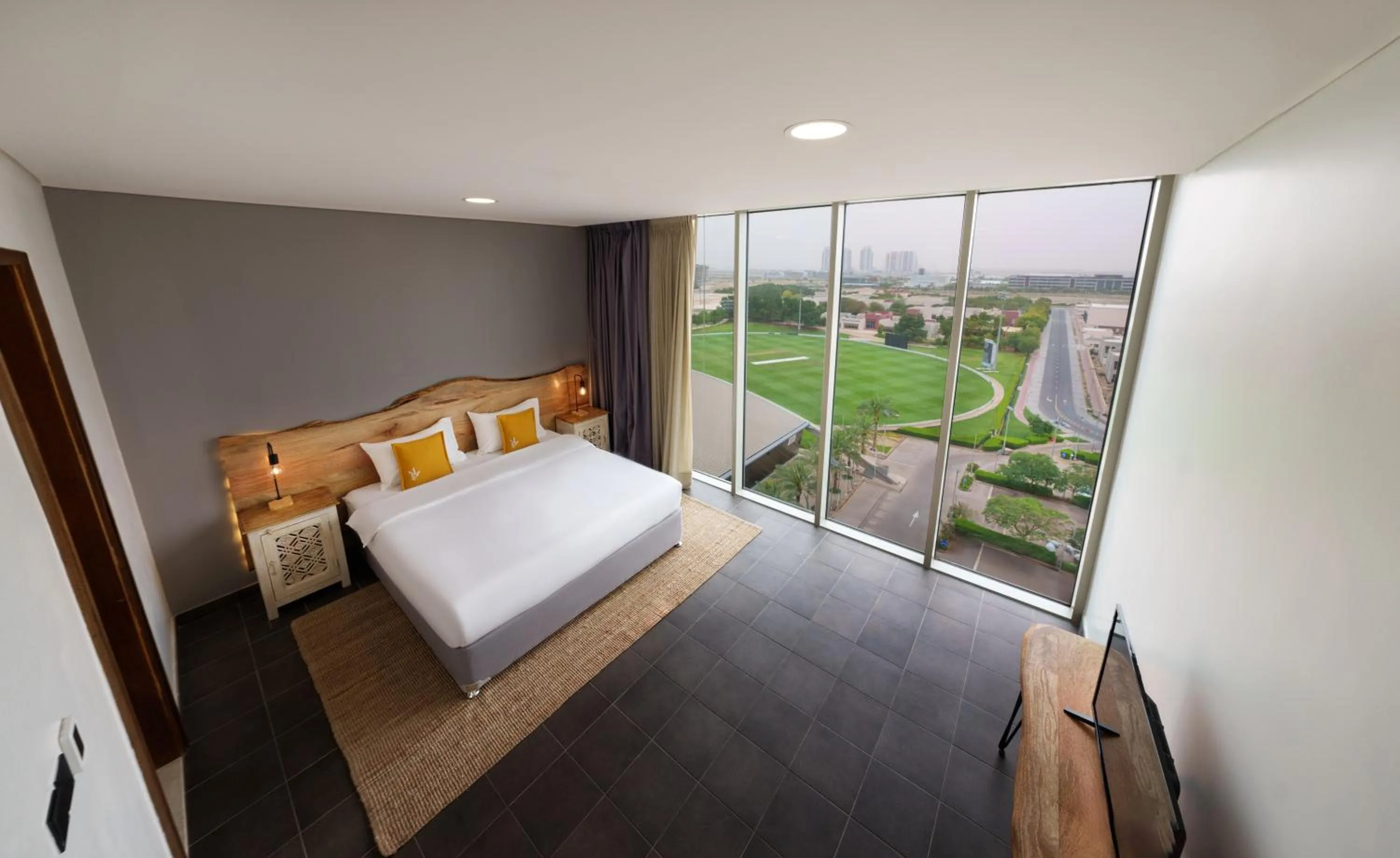 Bed in Emirates Sports Hotel, Dubai Sports City