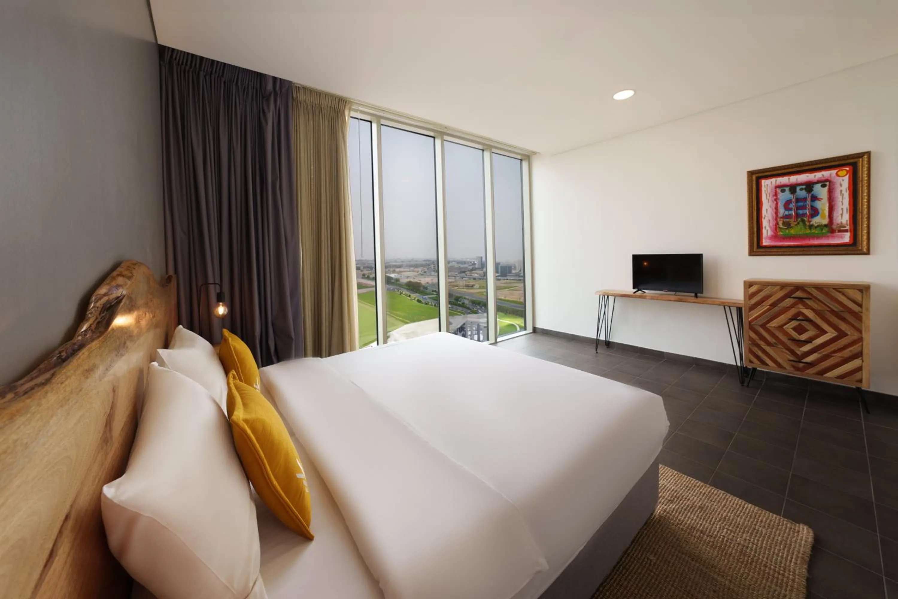 Bed in Emirates Sports Hotel, Dubai Sports City