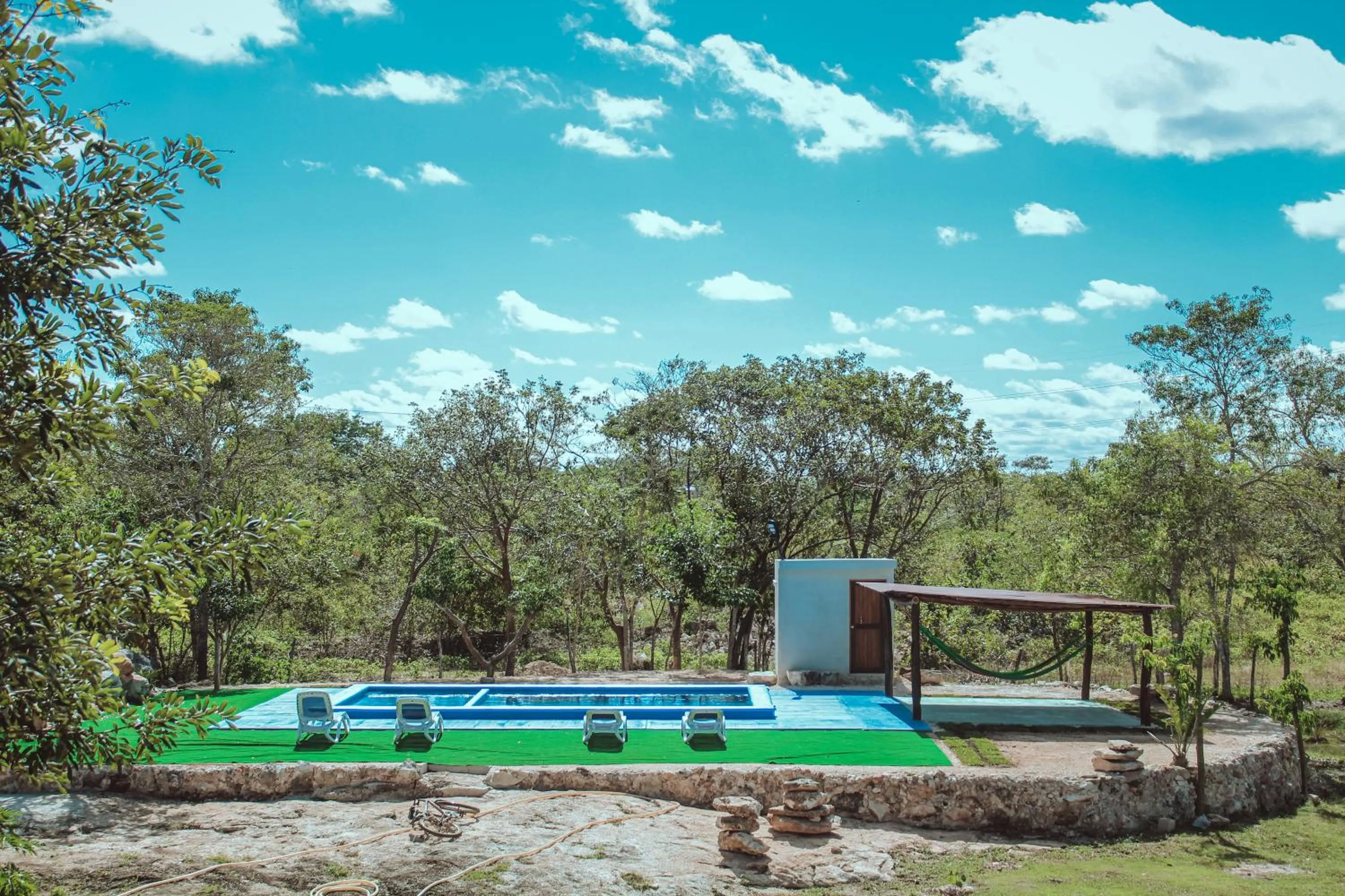 Swimming pool in Ecohotel Shalom