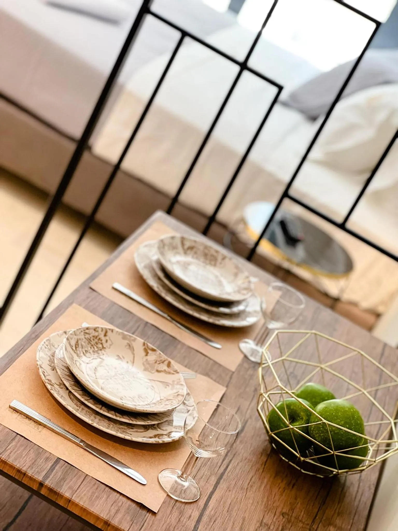 Dining area, Bed in Royalty Suites Psyrri