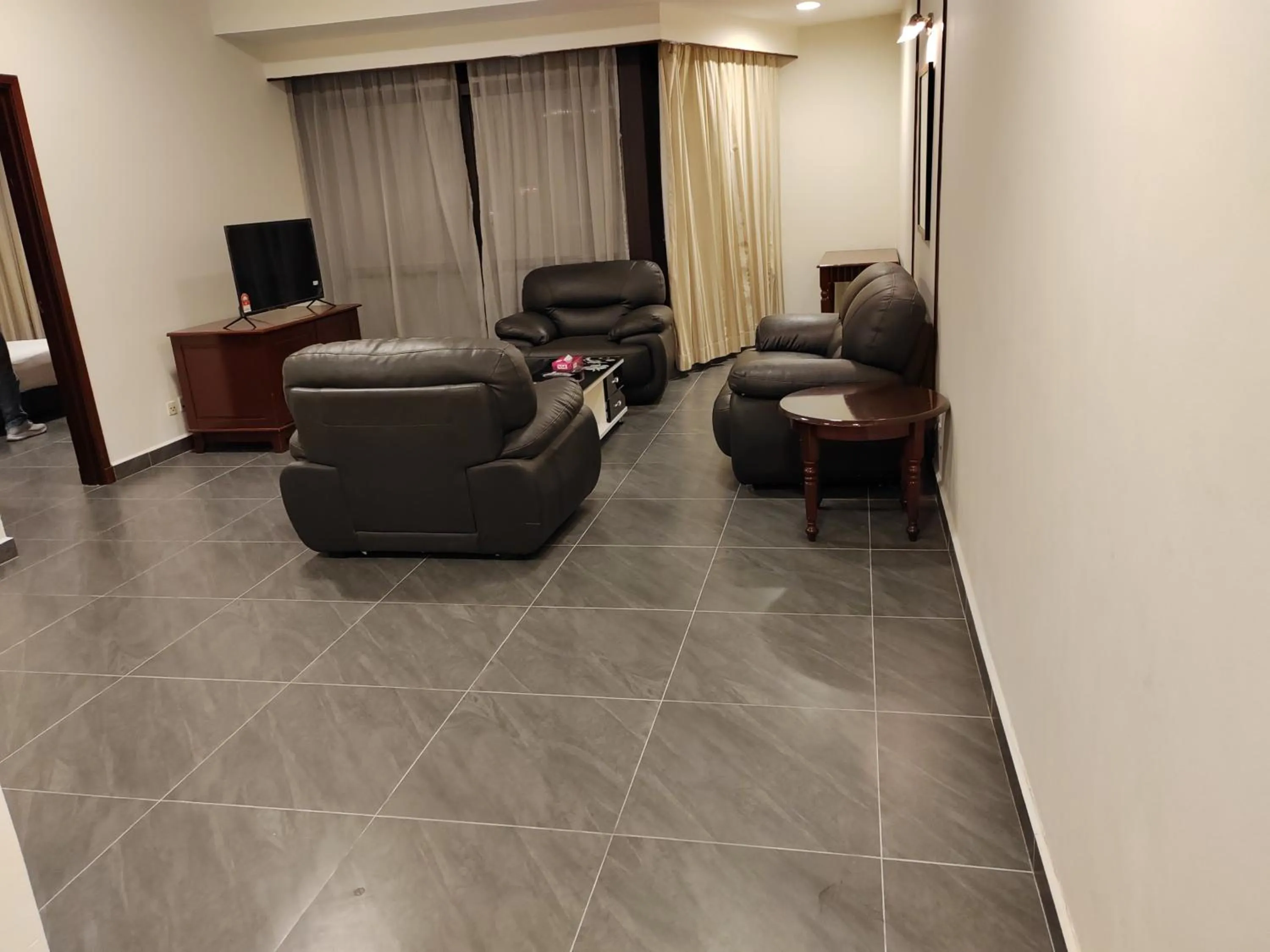 Living room in Kl landmark apartment at berjay Times square