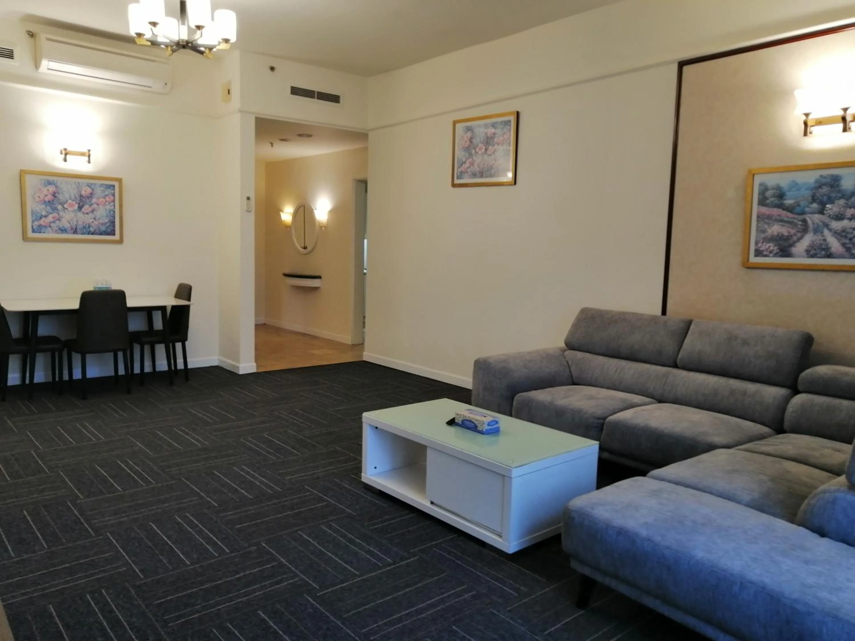 Living room in Kl landmark apartment at berjay Times square