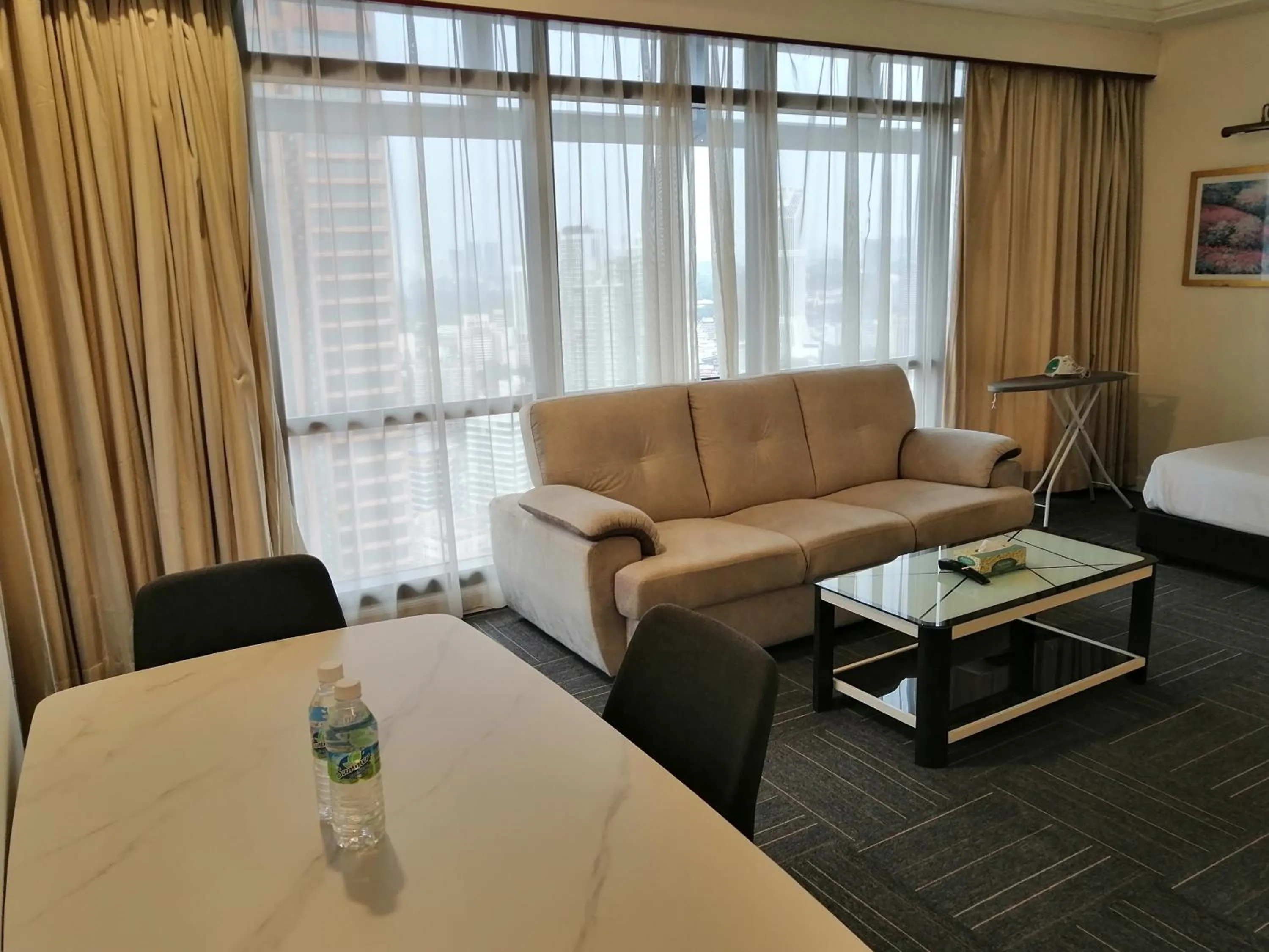 Living room in Kl landmark apartment at berjay Times square