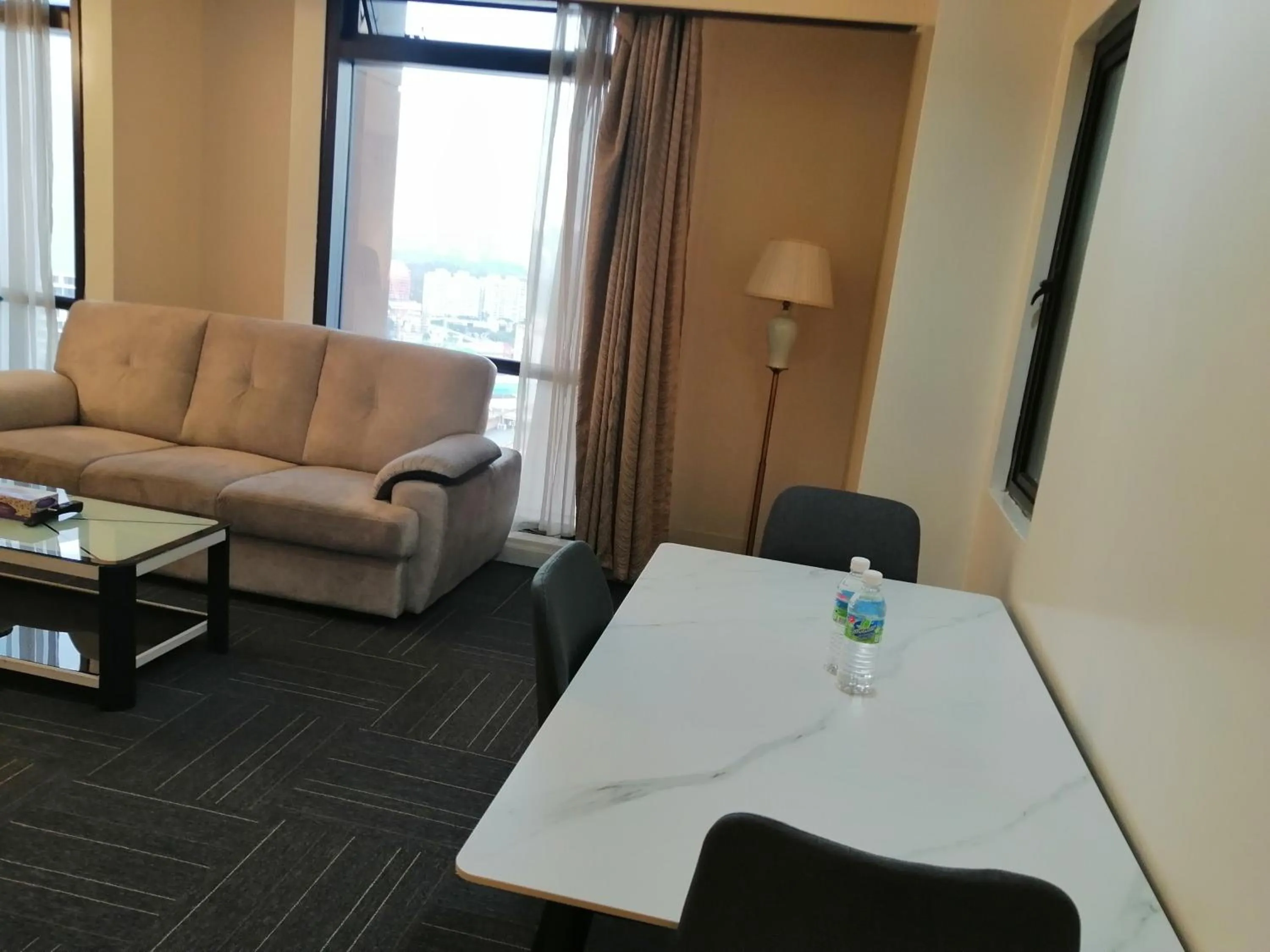 Living room in Kl landmark apartment at berjay Times square