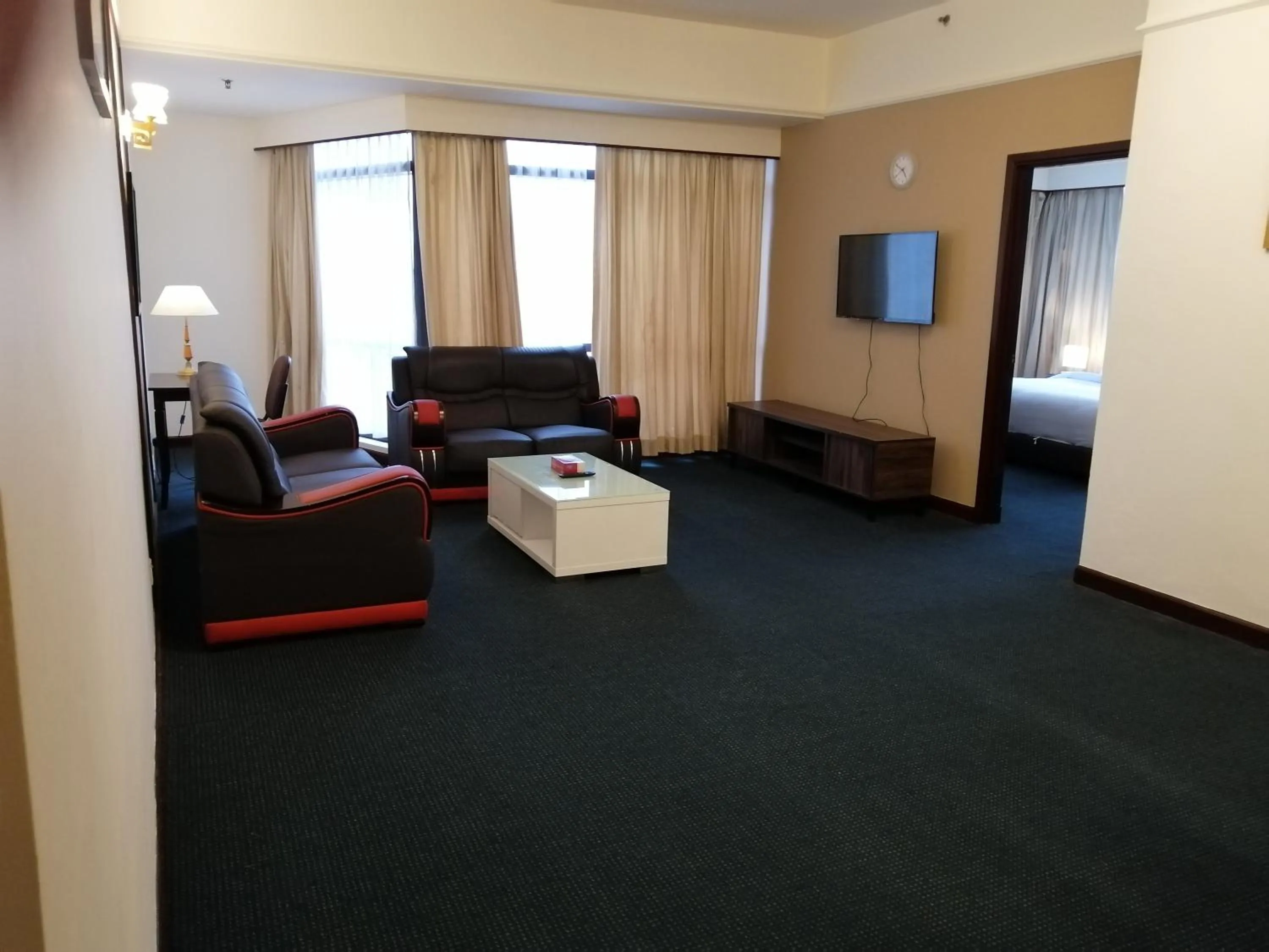 Living room in Kl landmark apartment at berjay Times square