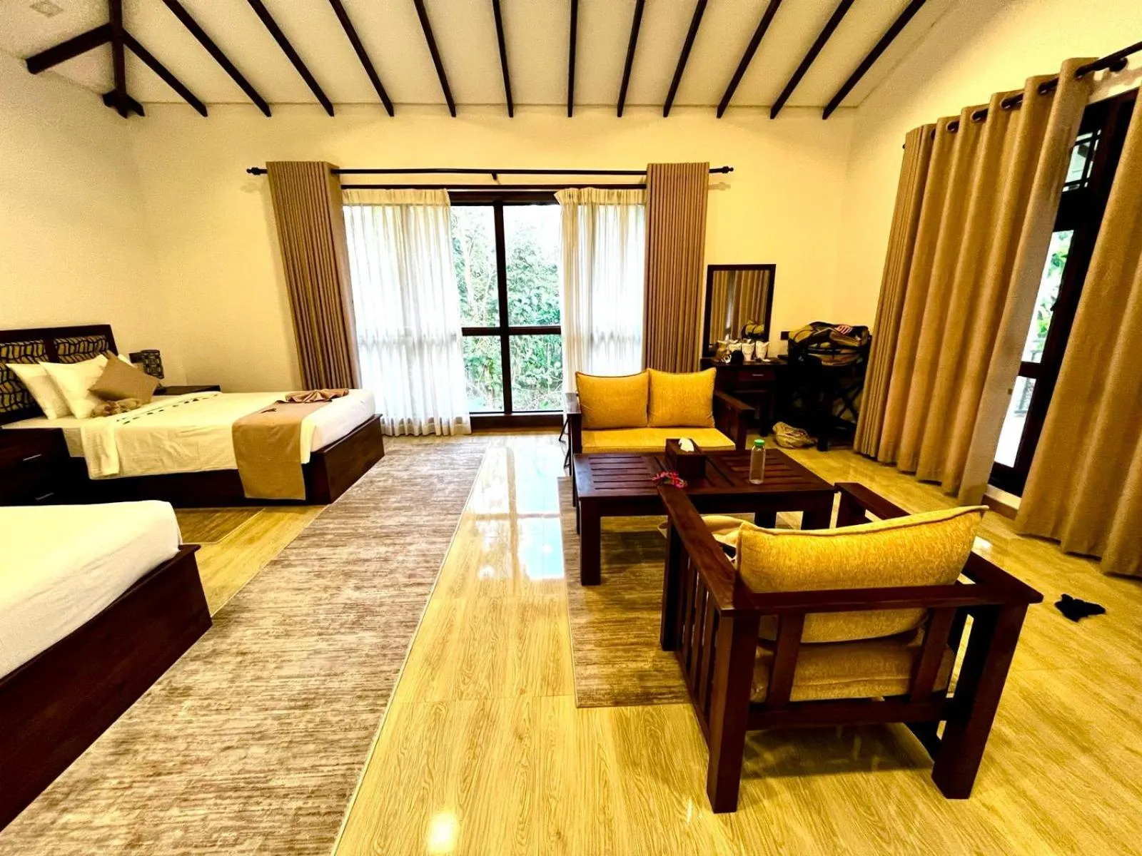 Bed in Sigiriya Cashew Palace Resort