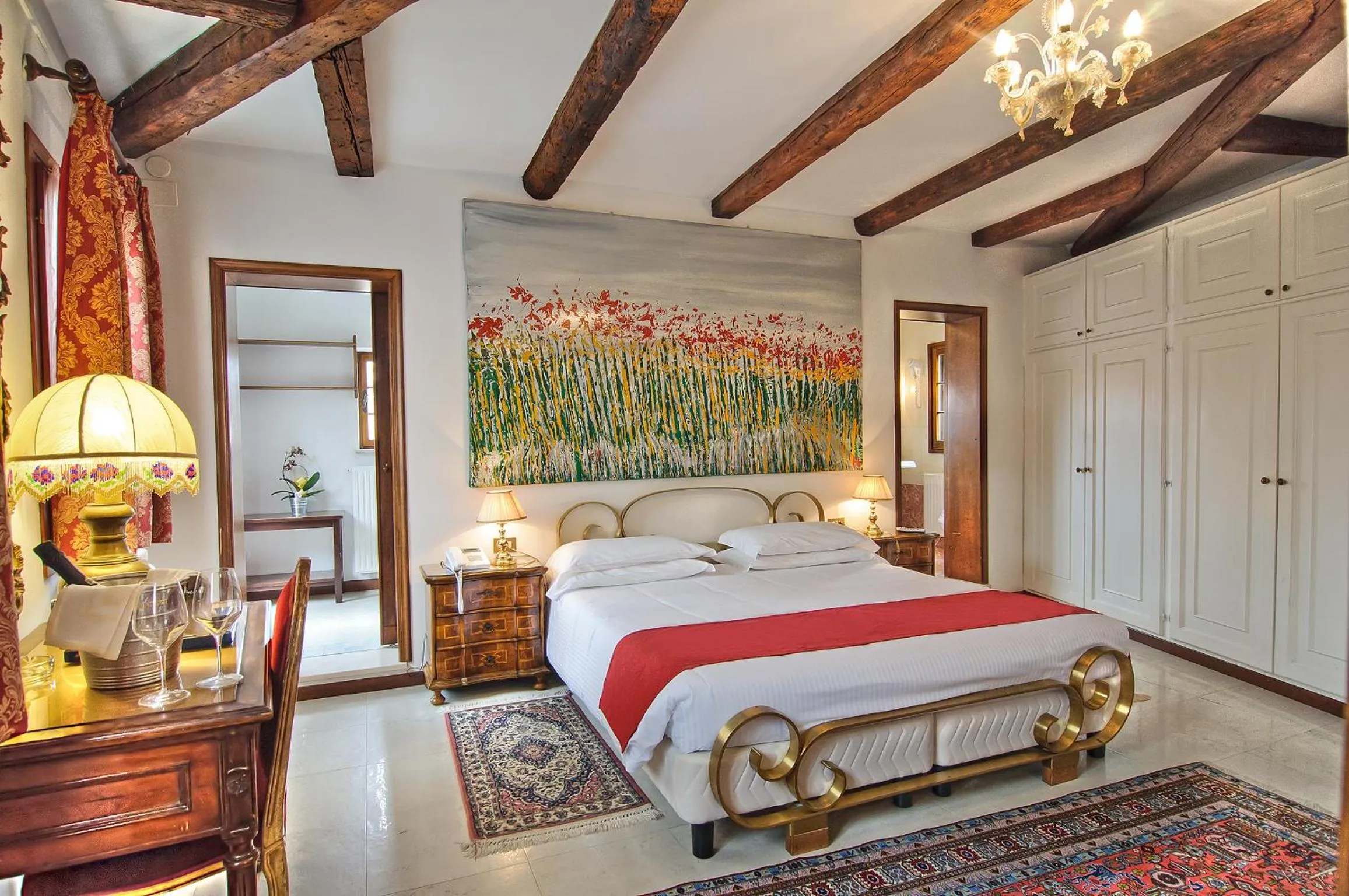 Bedroom, Bed in Hotel La Fenice et Des Artistes