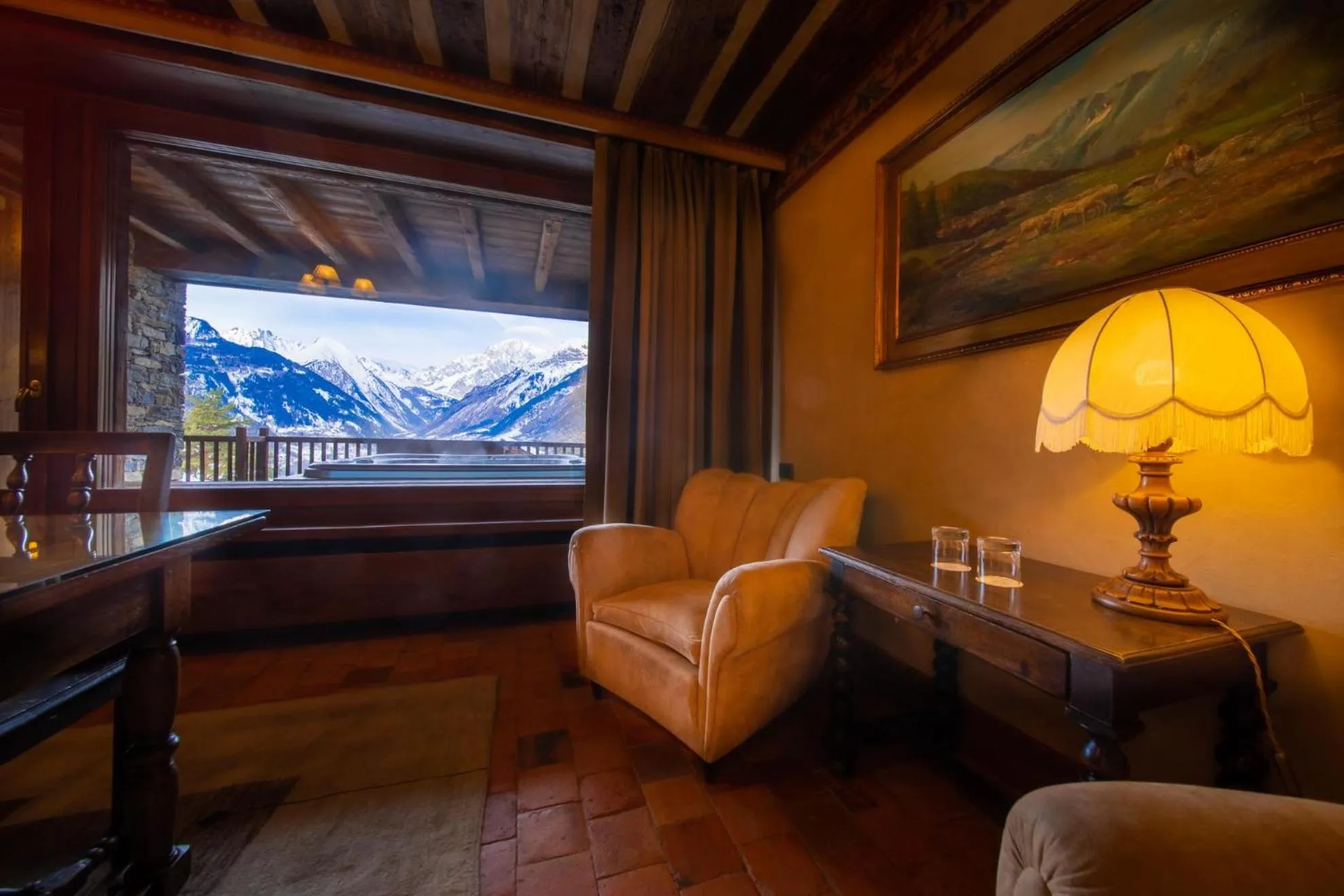 Living room in Relais Mont Blanc Hotel & Spa