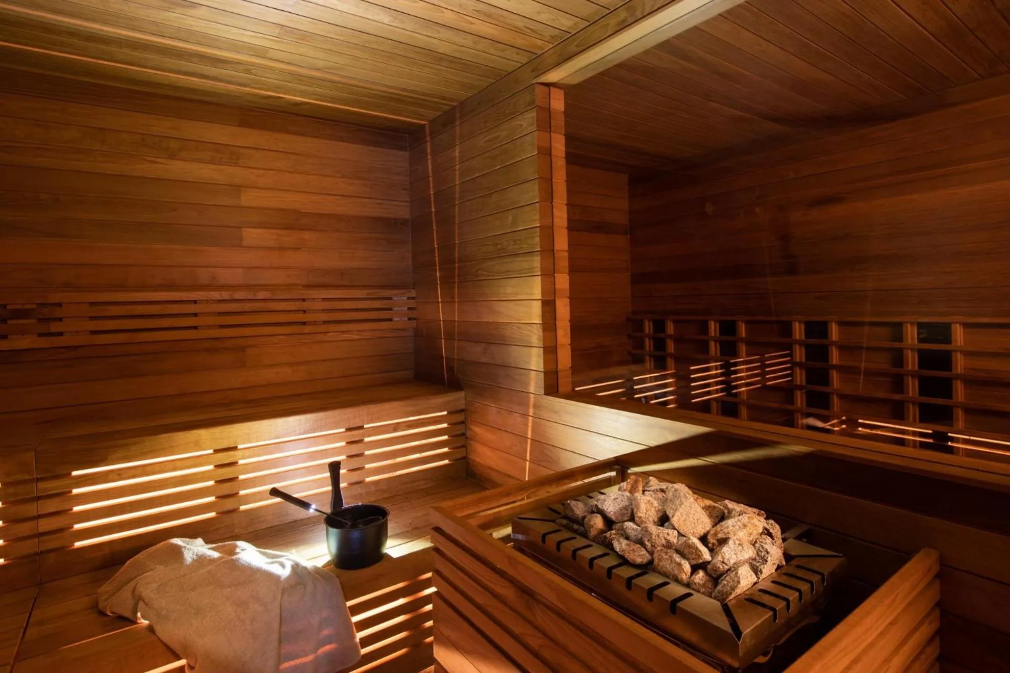 Sauna in Relais Mont Blanc Hotel & Spa