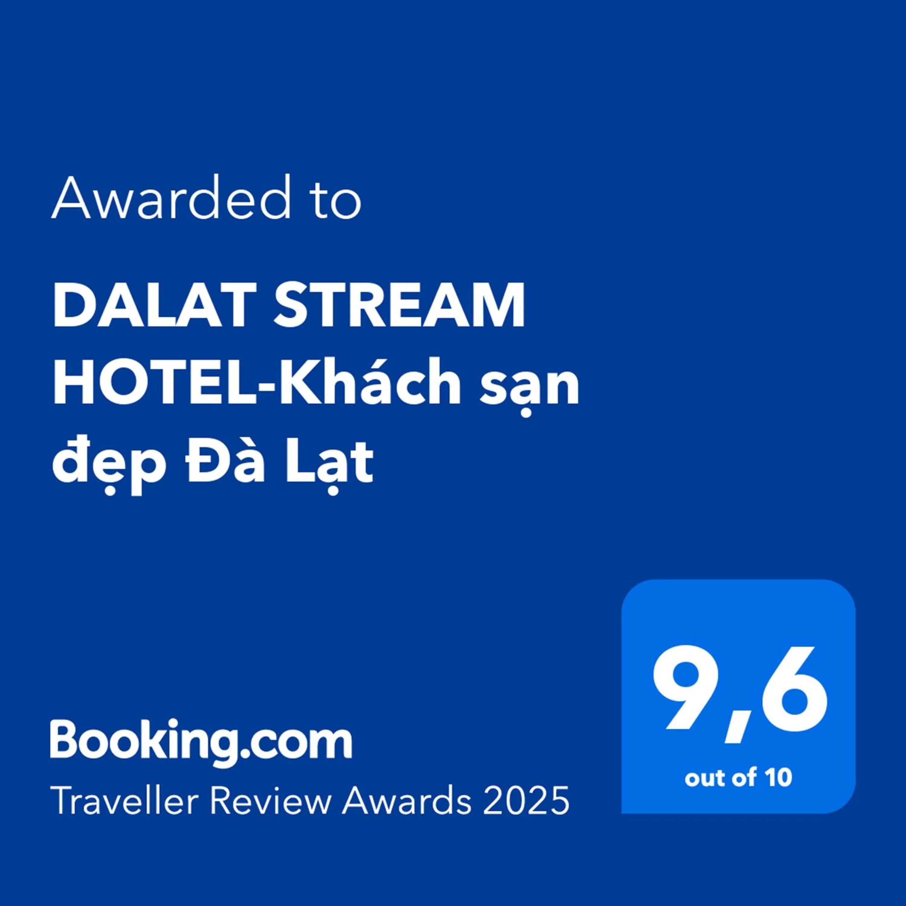 Certificate/Award in DALAT STREAM HOTEL-Khách sạn đẹp Đà Lạt