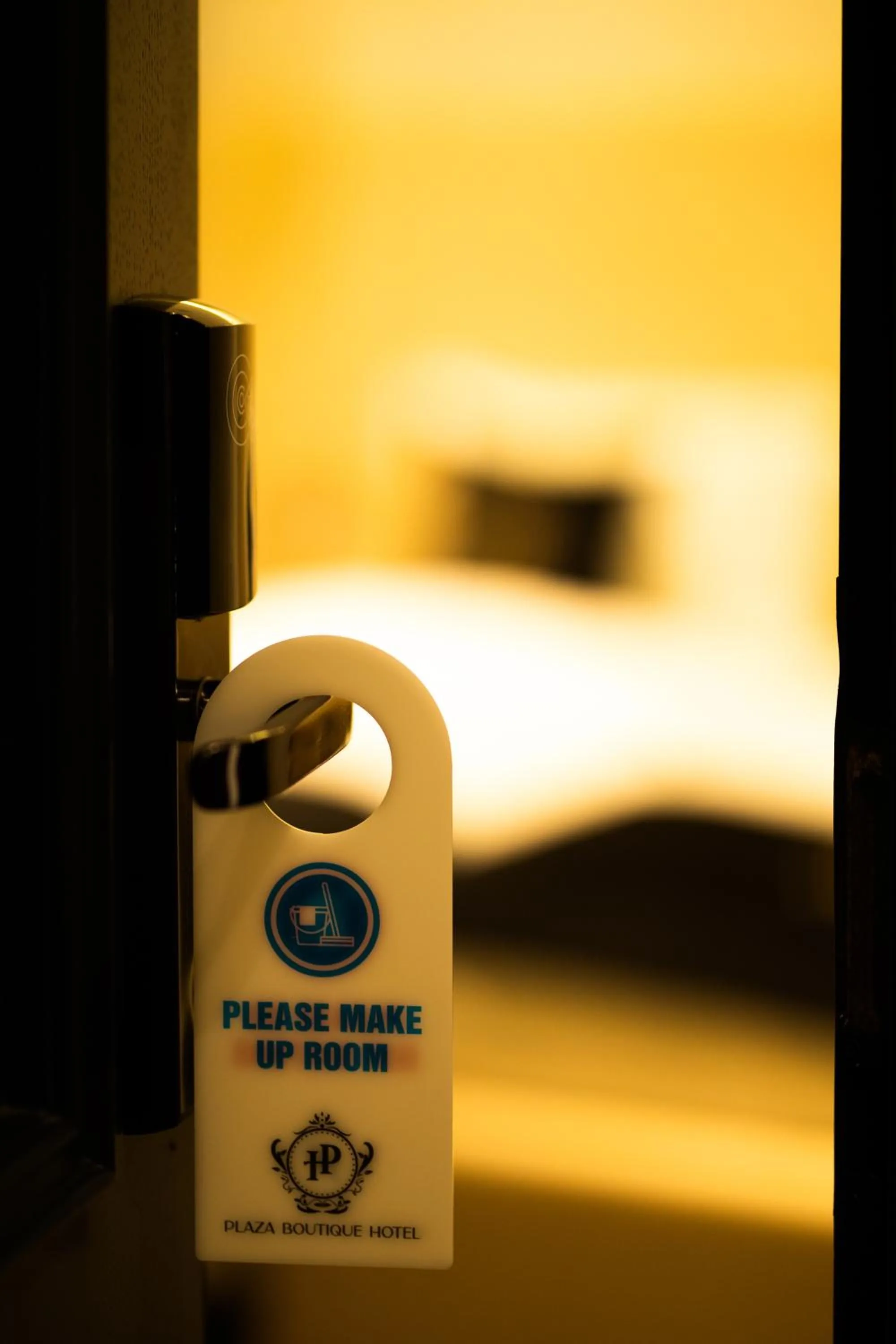 Property logo or sign, Bed in Plaza Boutique Hotel