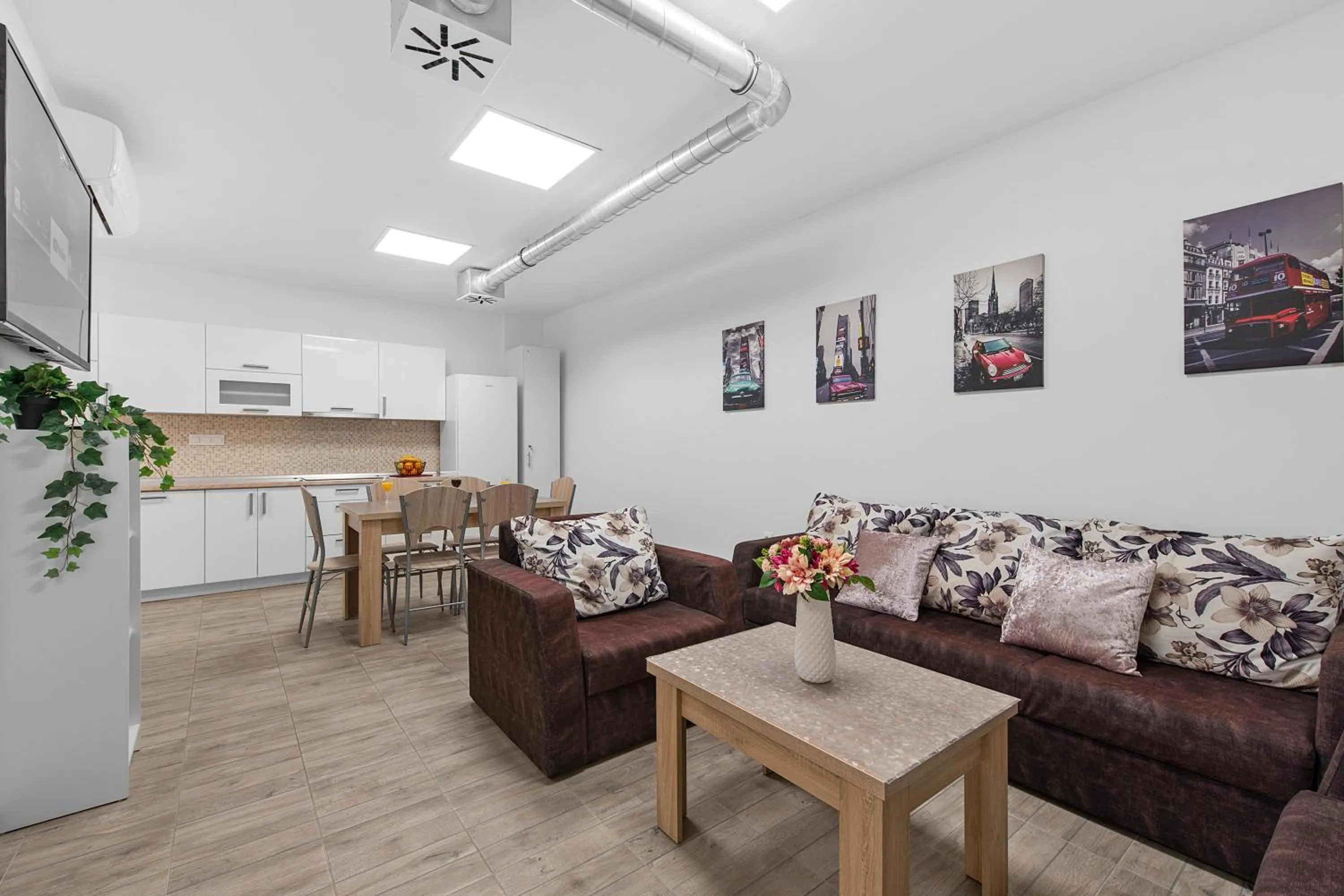 Seating area in Hostel Elli