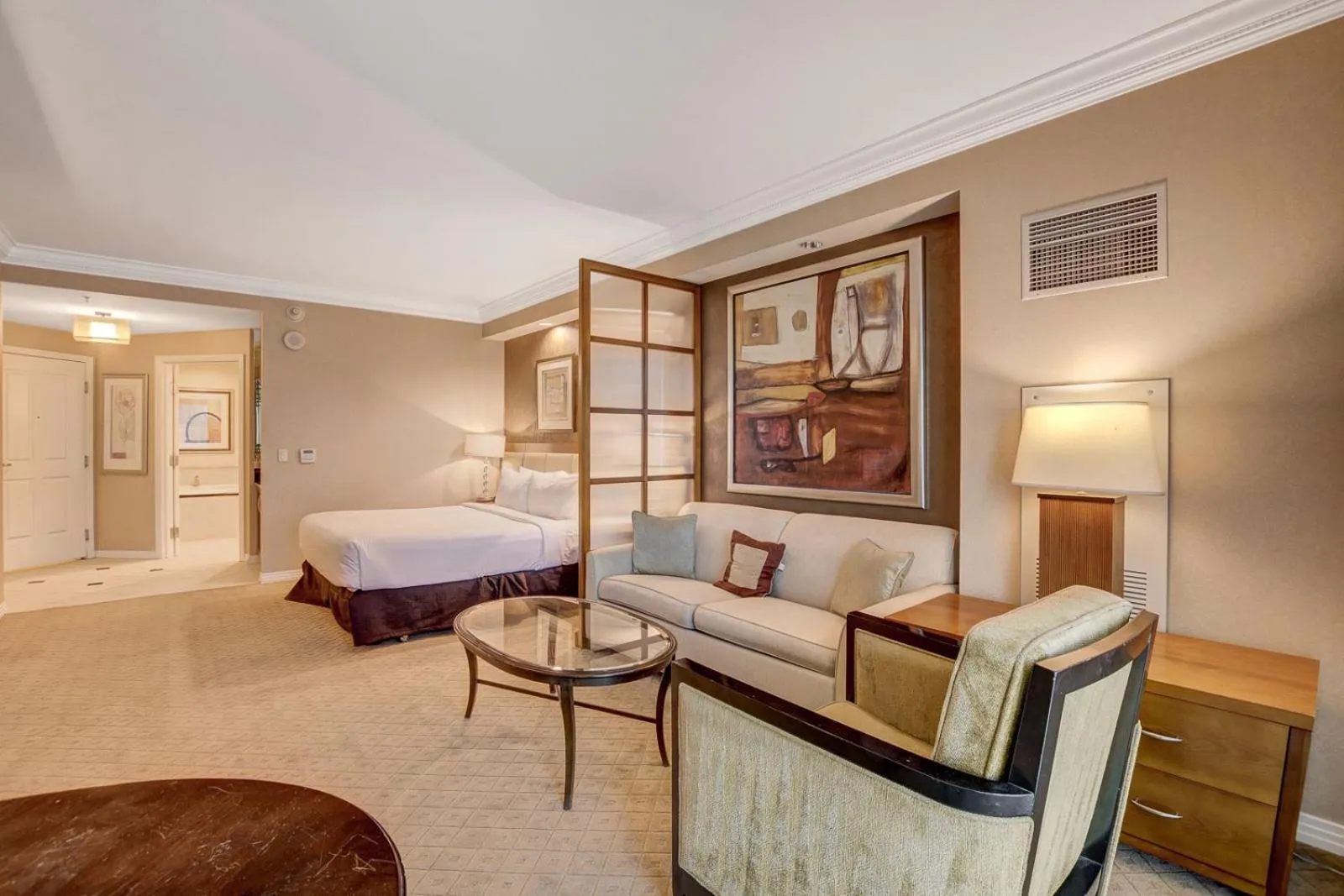 Living room in STRIP & SPHERE VIEW! Privately Owned Condo Hotel-The Signature at MGM