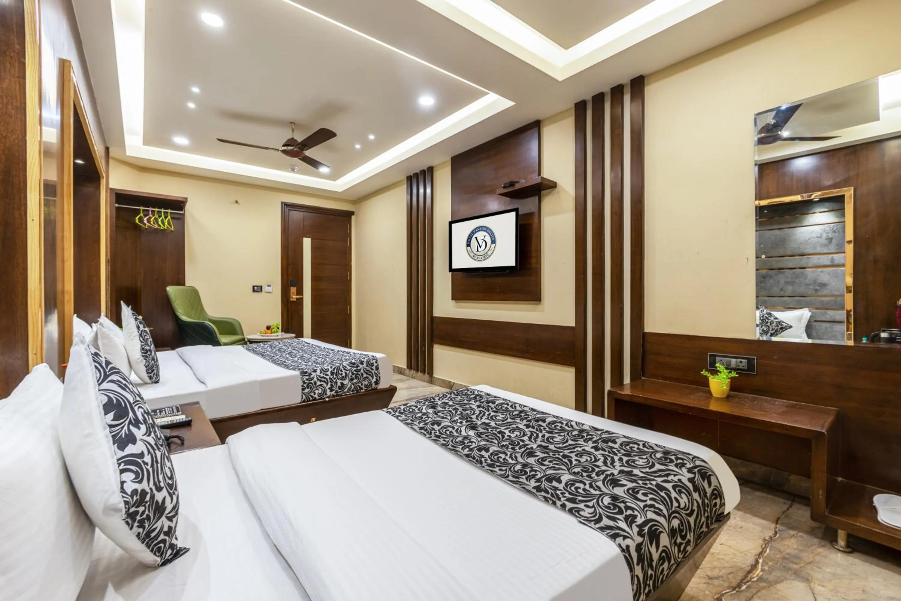 Photo of the whole room, Bed in The Vanson Delite "Newly Rebuilt 2026" - Near New Delhi Station & Connaught Place