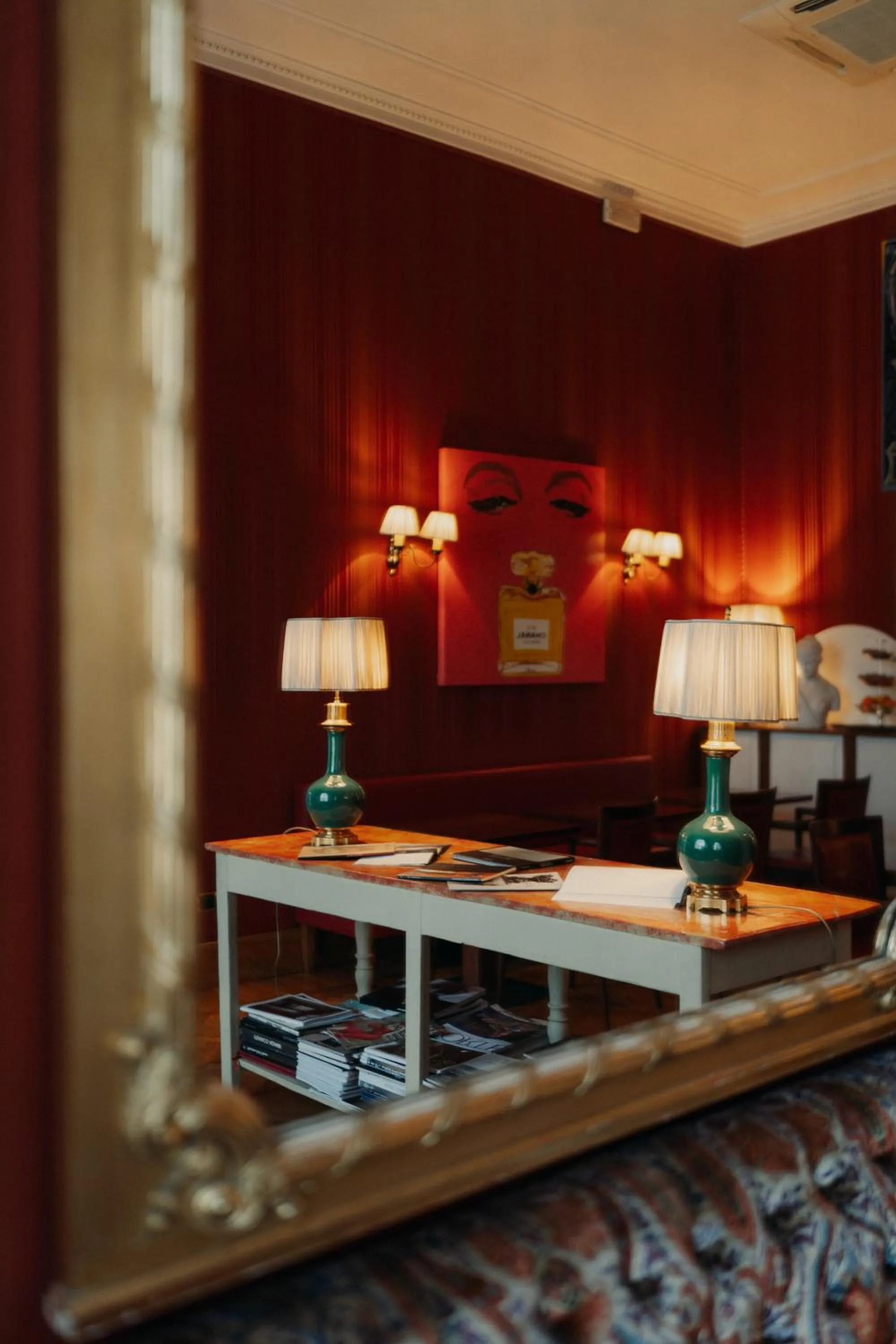 Decorative detail in Hotel Palazzo Guiscardo Pietrasanta