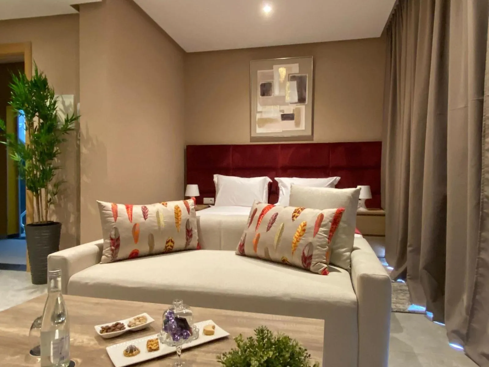 Living room, Bed in Atlas-Résidence by Rent-Inn