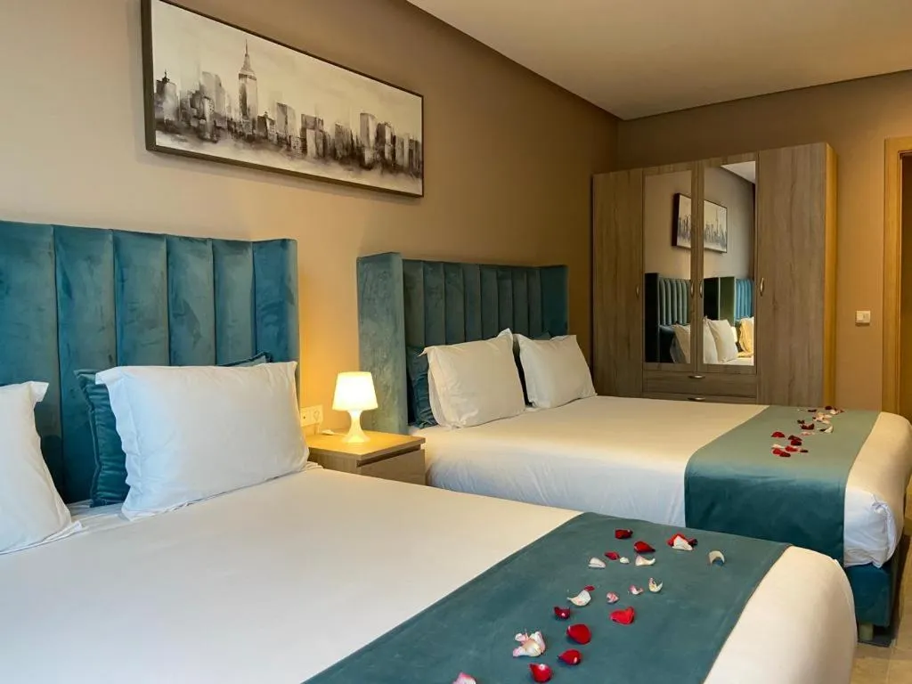 Living room, Bed in Atlas-Résidence by Rent-Inn