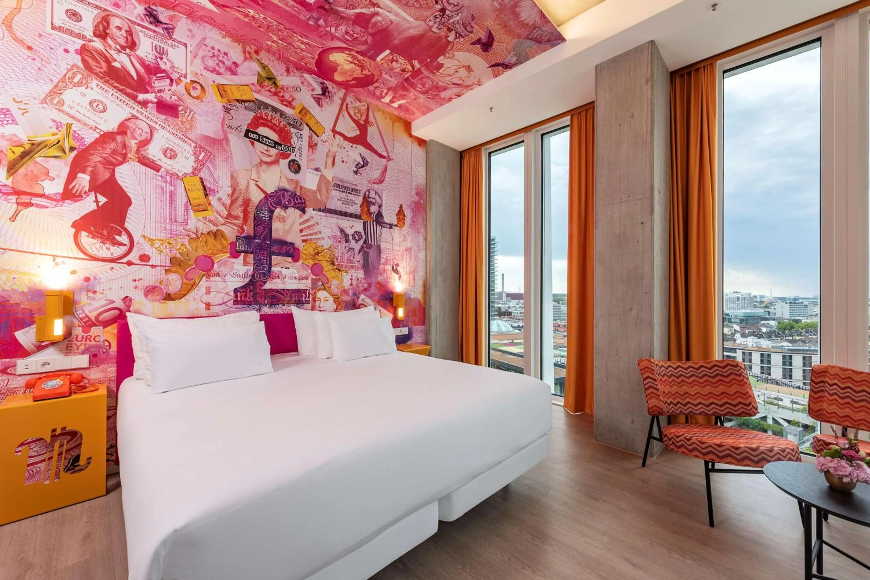 Bedroom, Bed in nhow Frankfurt