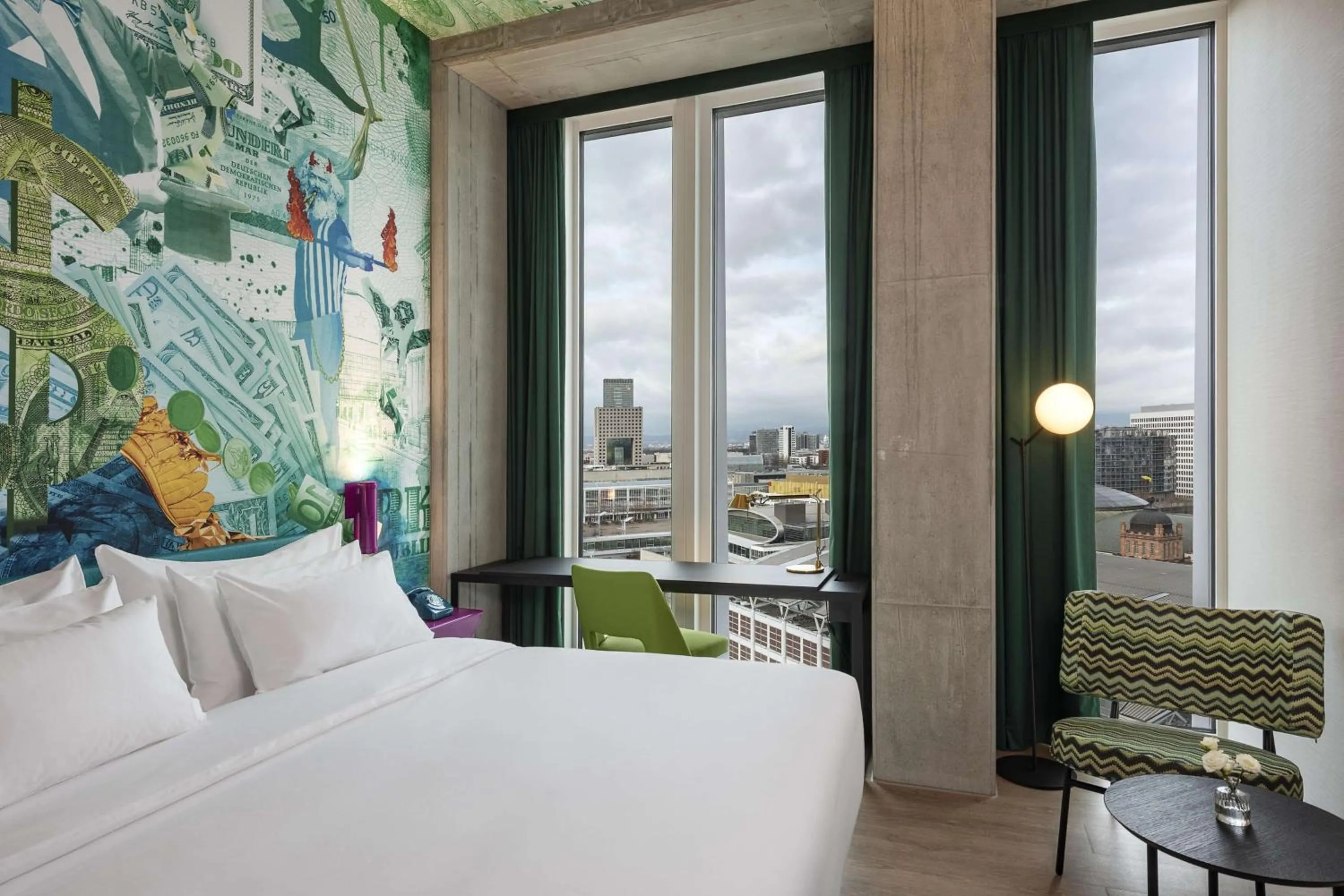 Bedroom, Bed in nhow Frankfurt