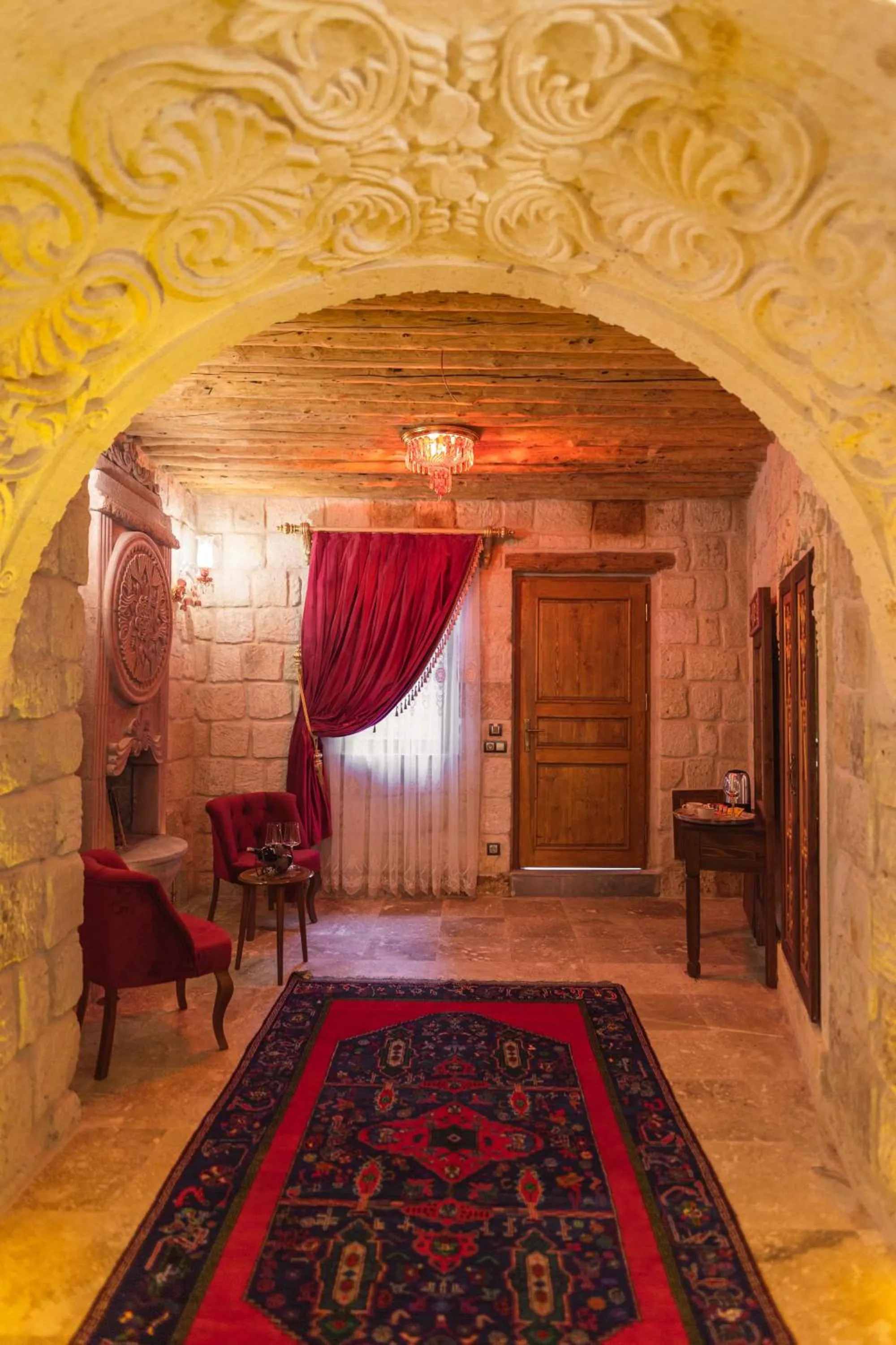 Living room in Solo Cave Suites