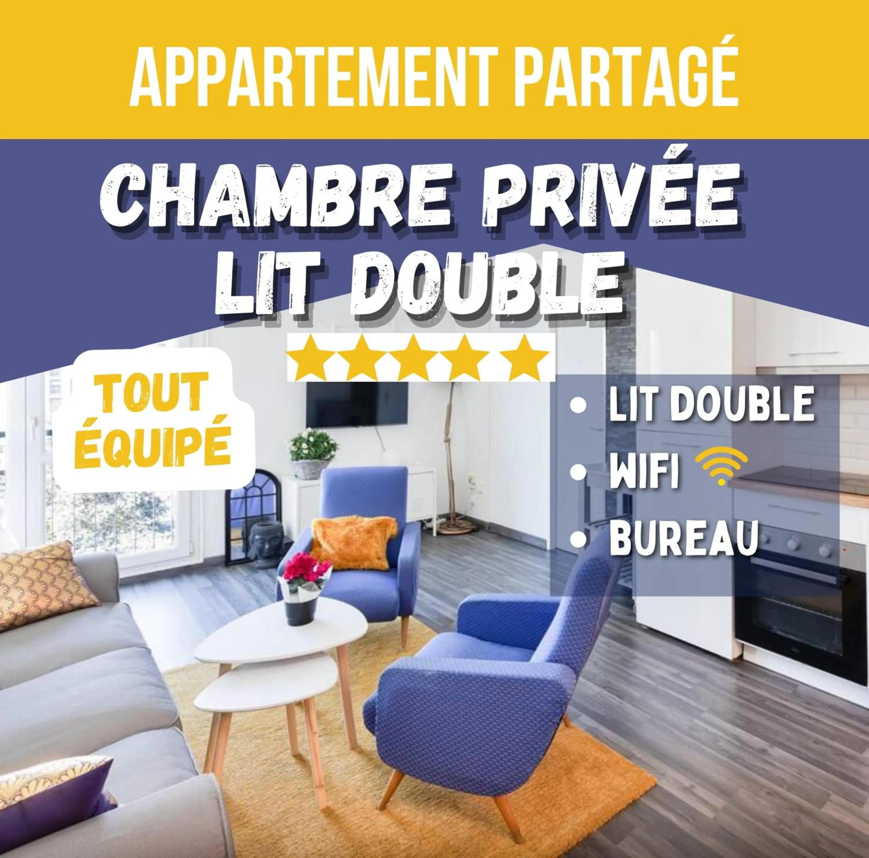 Chambre Privée - TOUT CONFORT - WIFI
