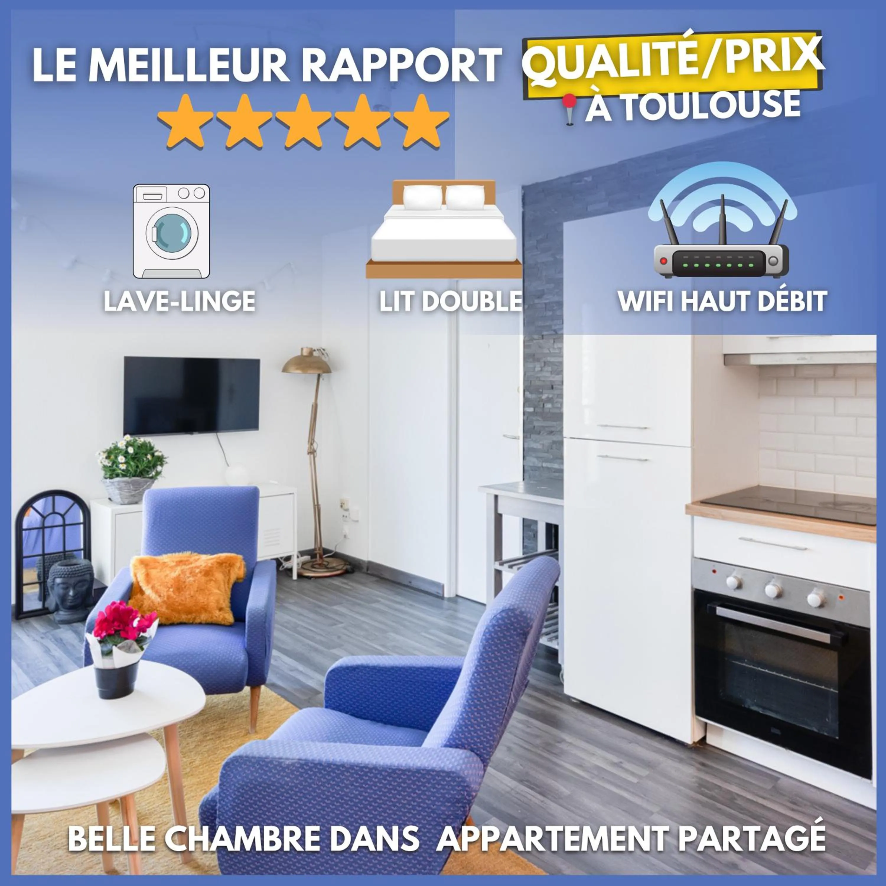 Chambre Privée - TOUT CONFORT - WIFI