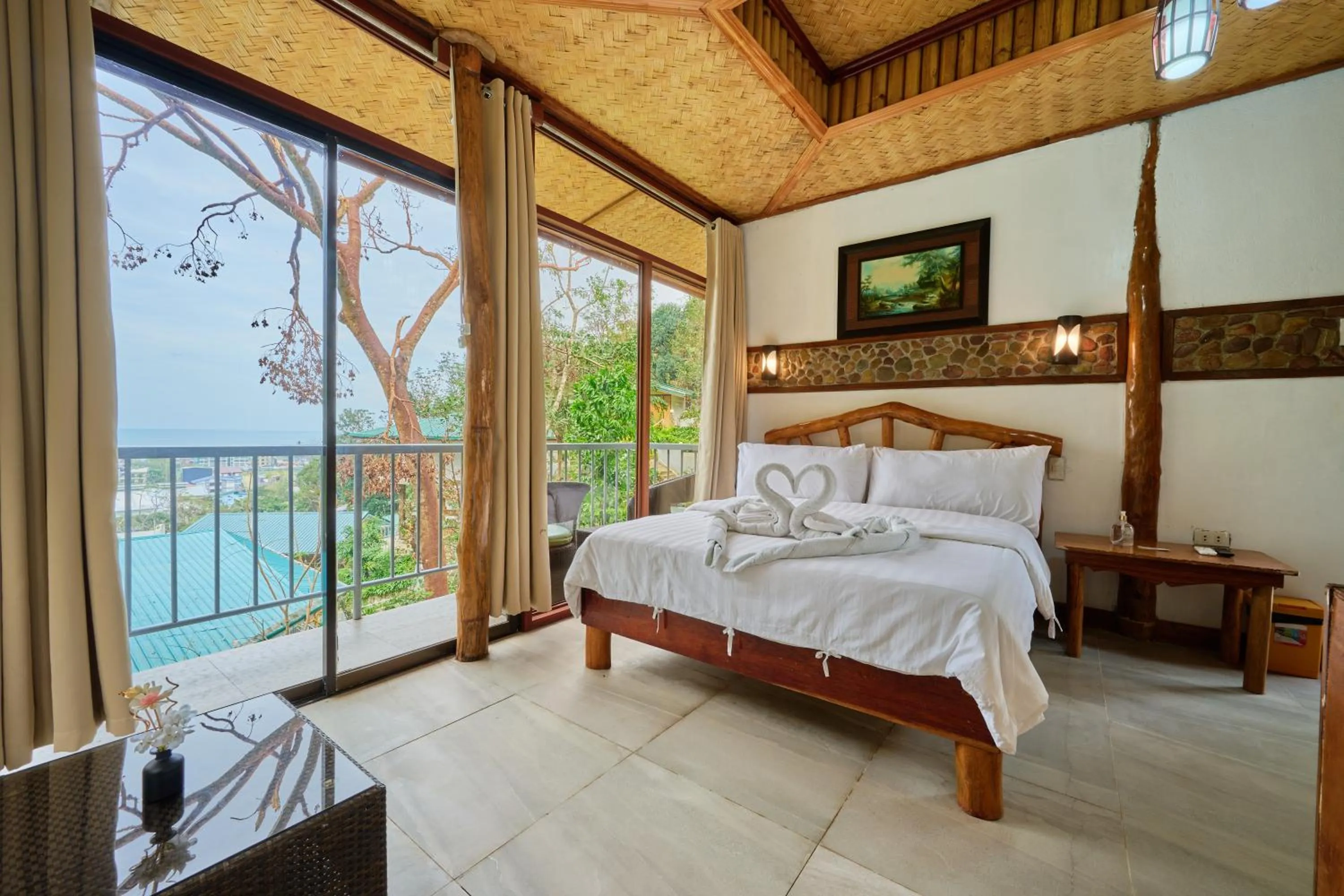 Bedroom, Bed in El Nido Viewdeck Cottages