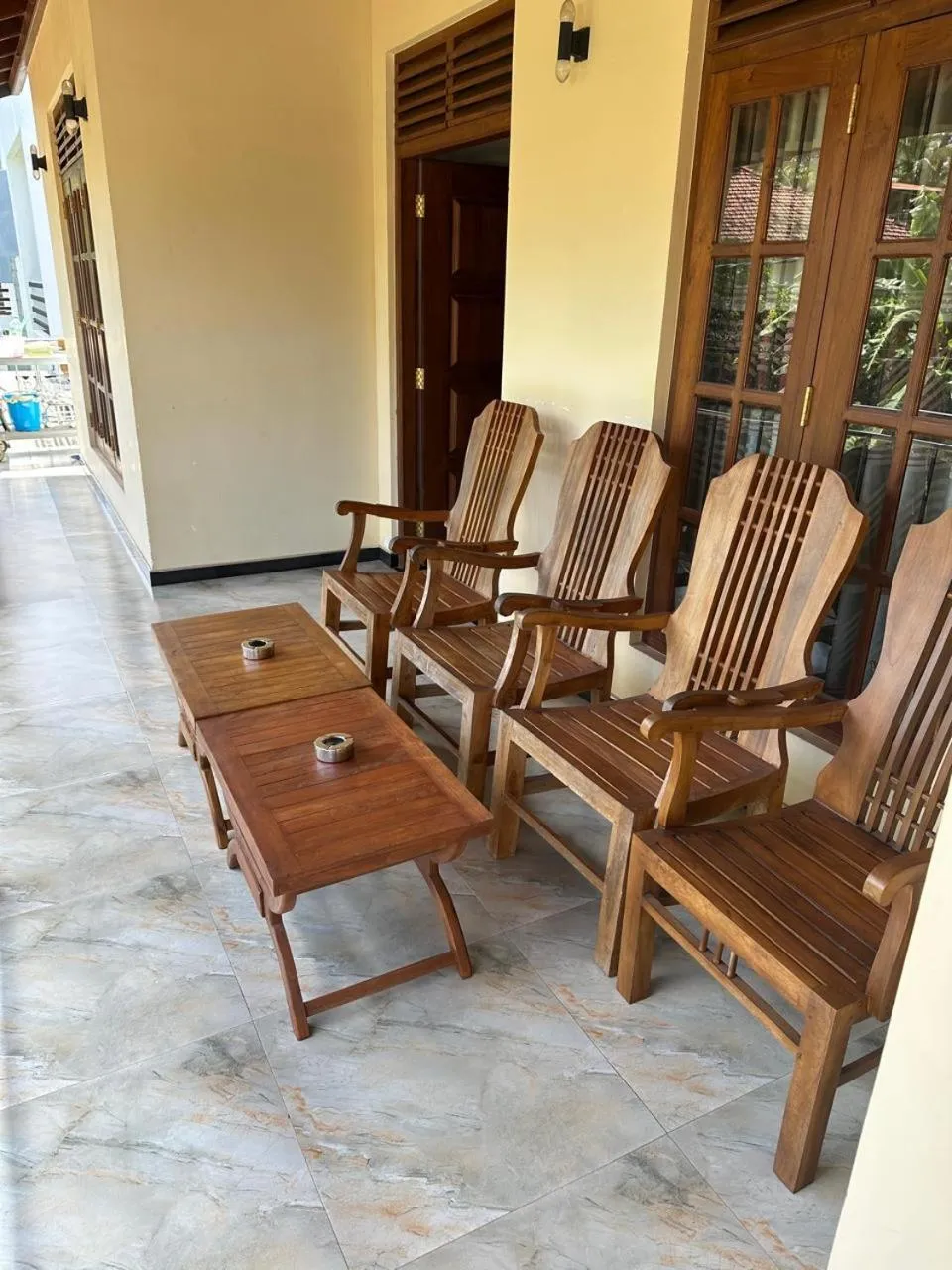 Balcony/Terrace in Lahiru Airport Villa