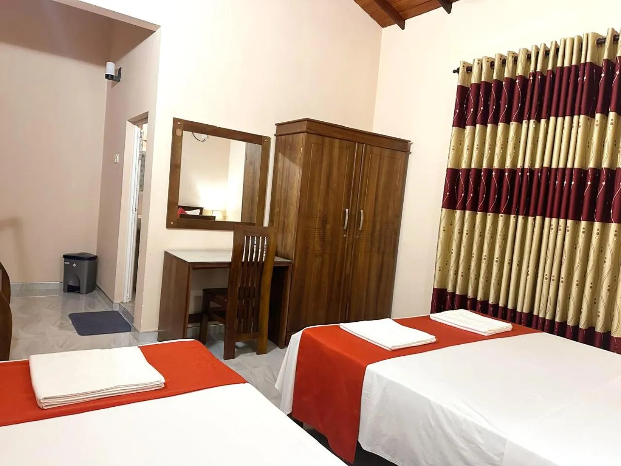 furniture, Bed in Lahiru Airport Villa