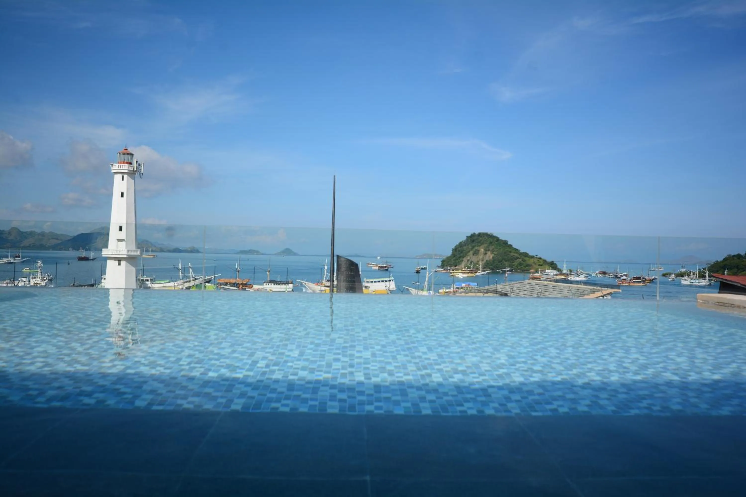 Pool view in Harbour Komodo Hotel