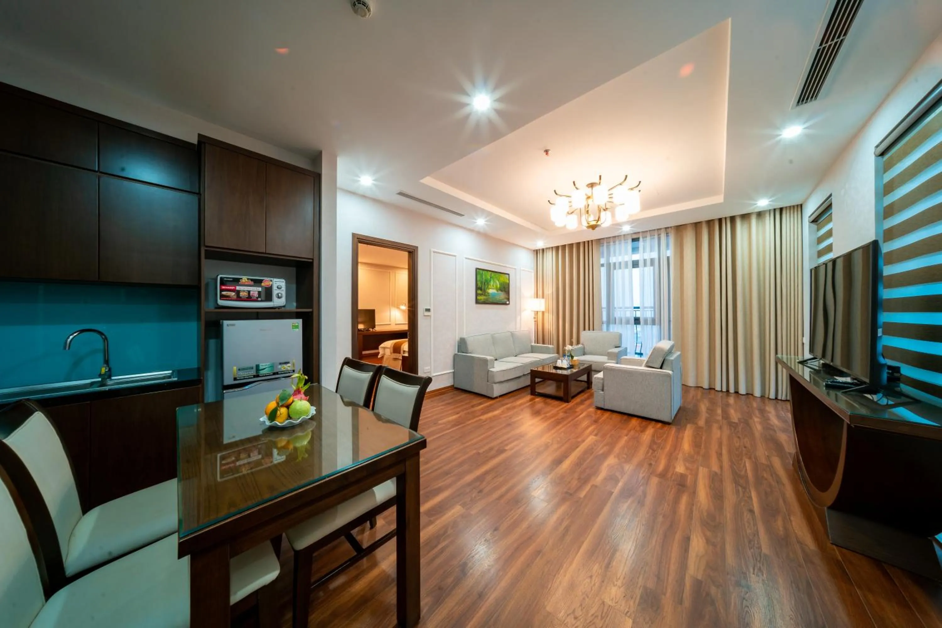 Living room, Bed in Khách sạn Thái Bình Dream