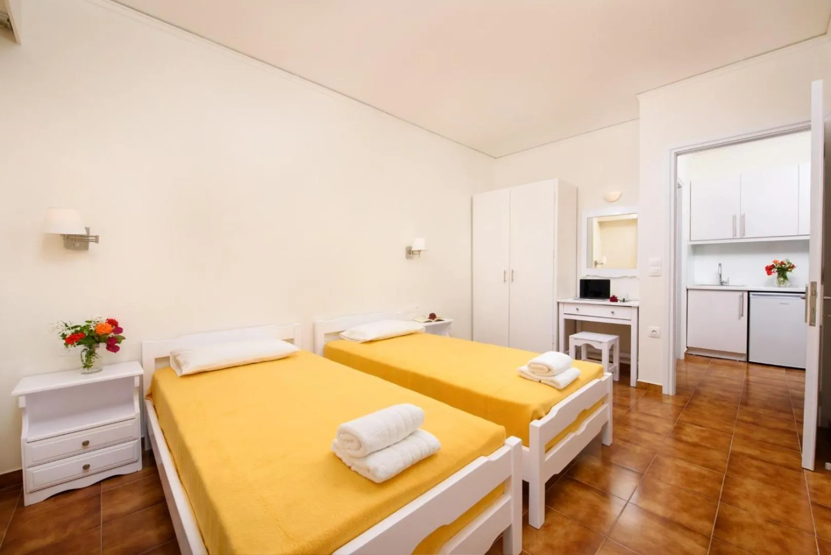 Bed in Filoxenia Kirki Apartments