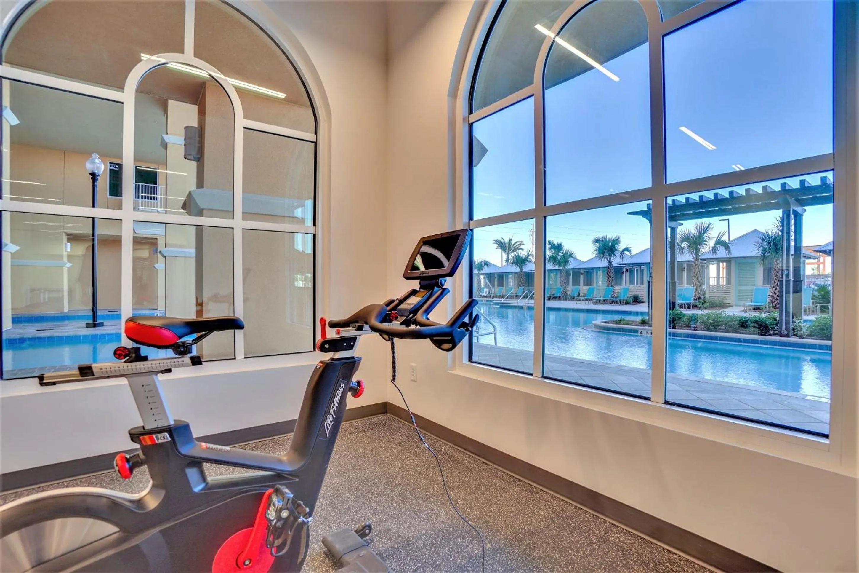 Fitness centre/facilities in Calypso Resort Tower 3 by Panhandle Getaways
