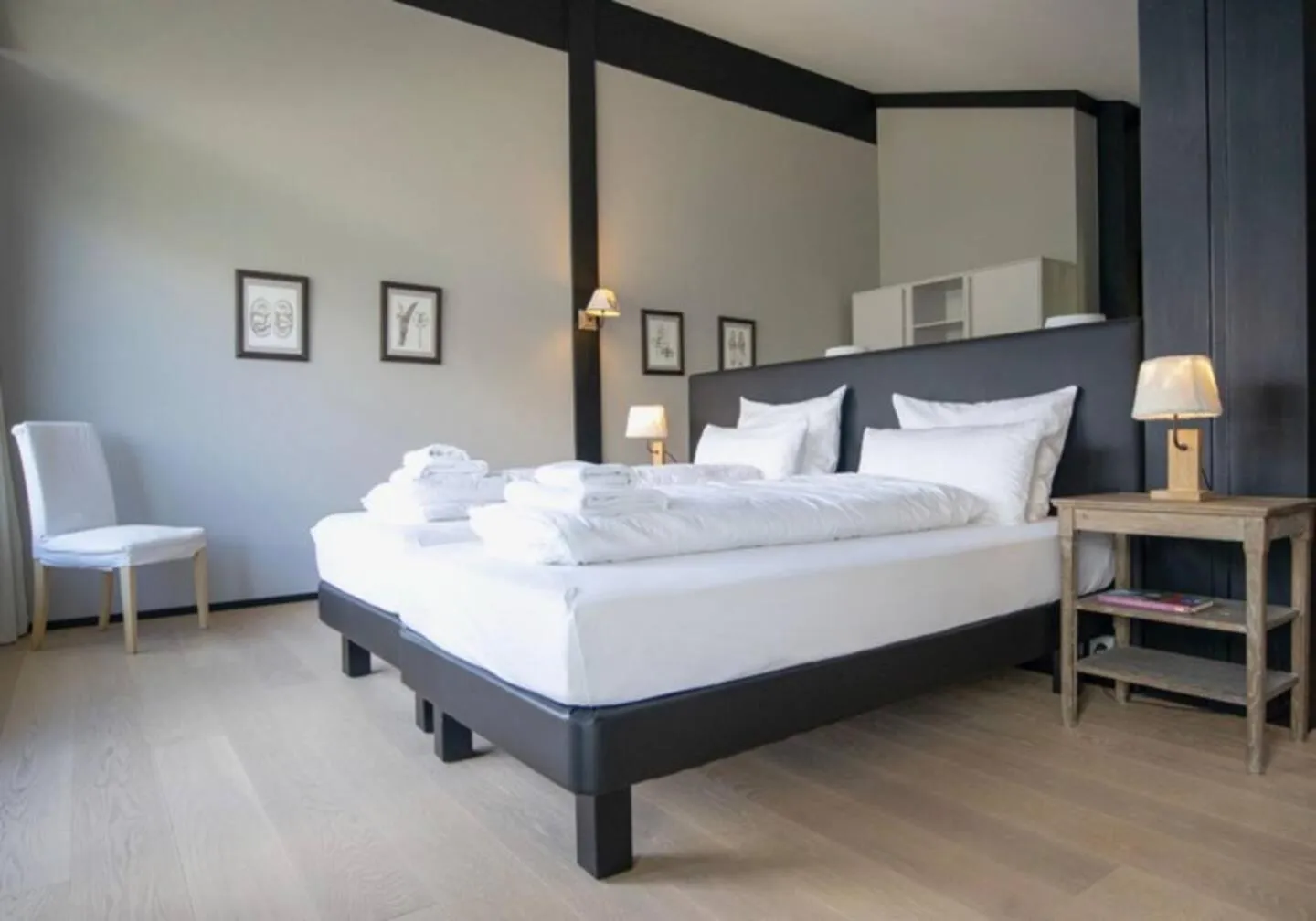 Bed in Lauchernalp Resort Residences