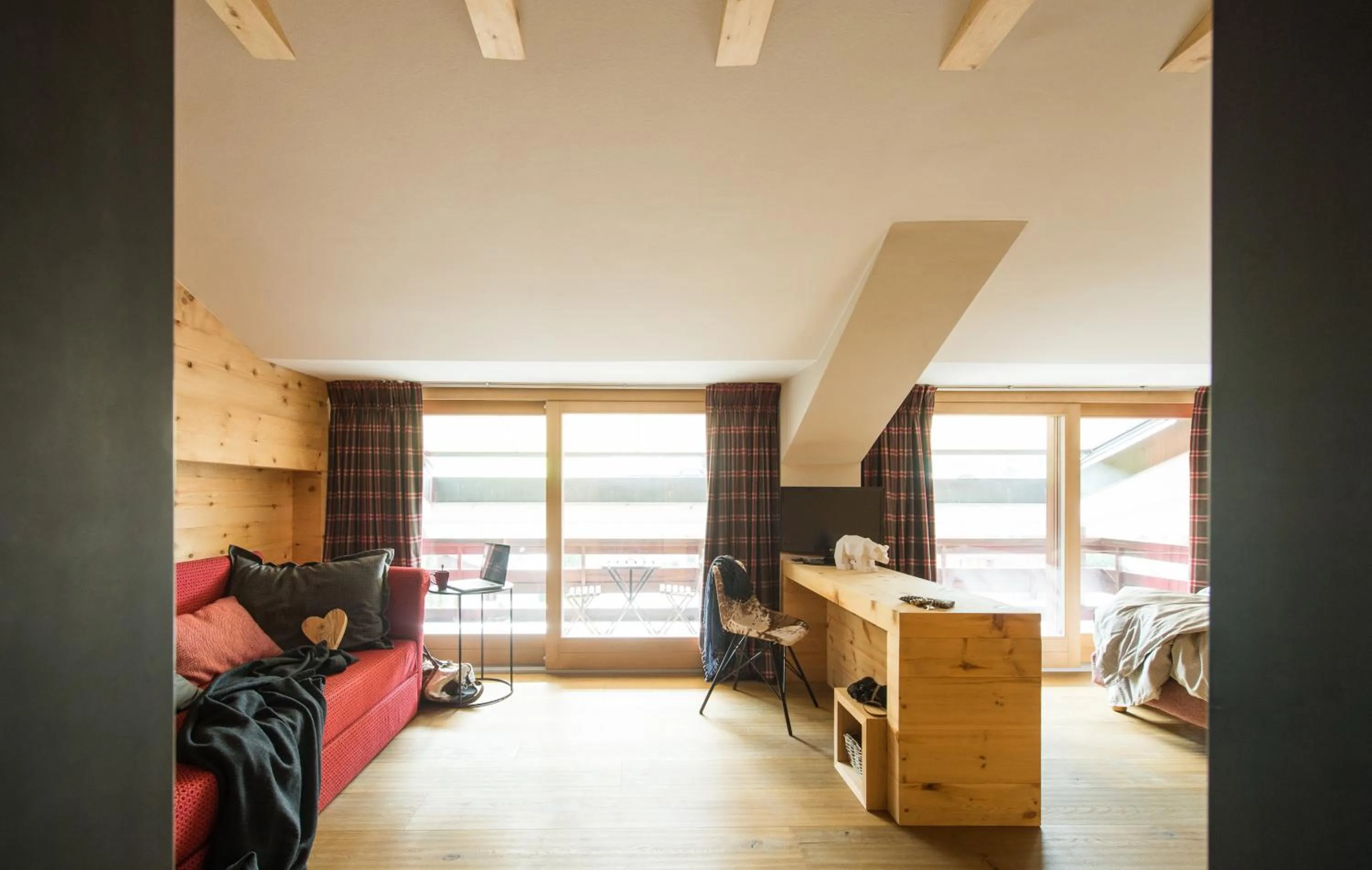 Living room, Bed in La Genzianella Bormio