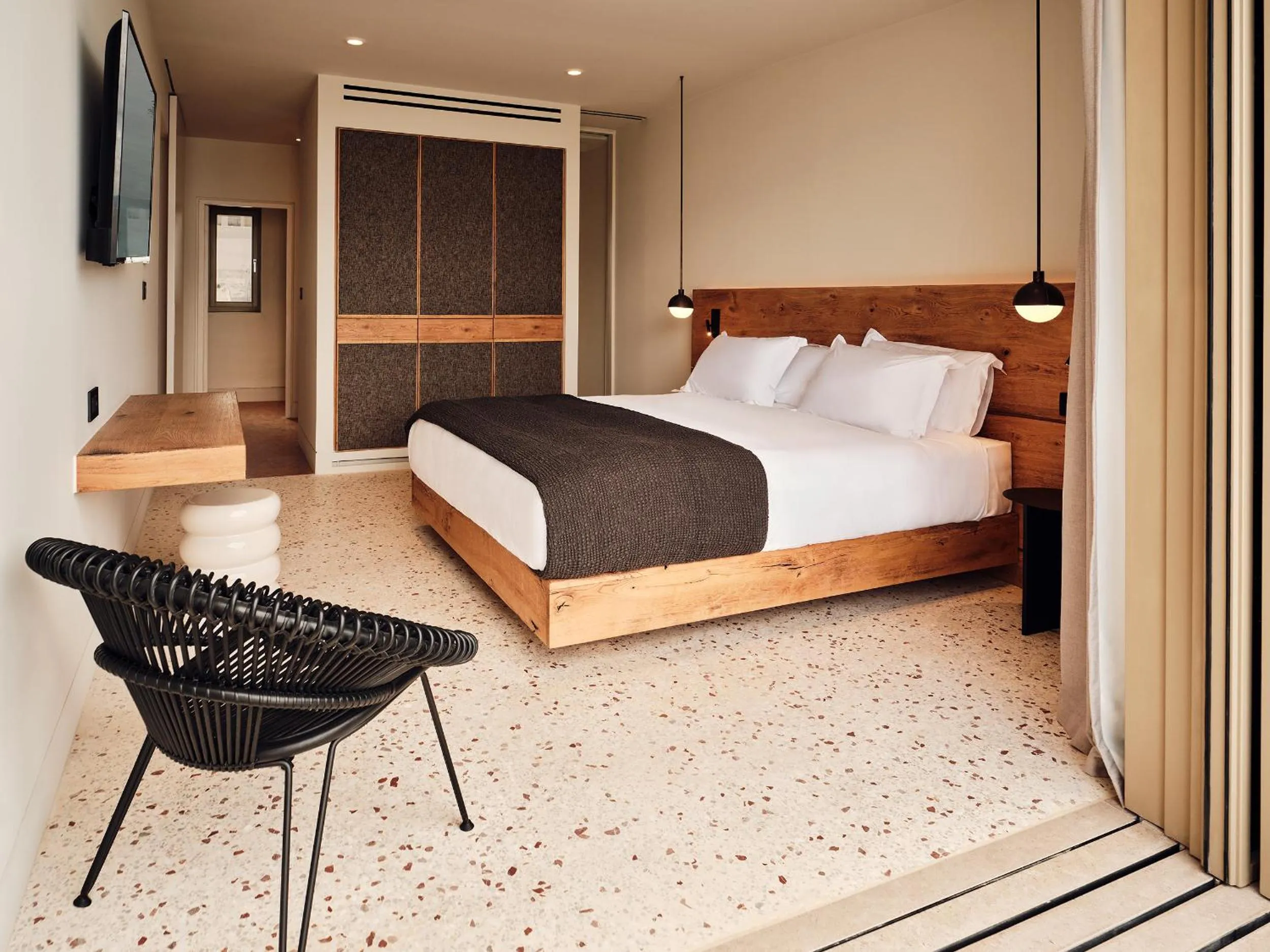 Bedroom, Bed in Noūs Santorini