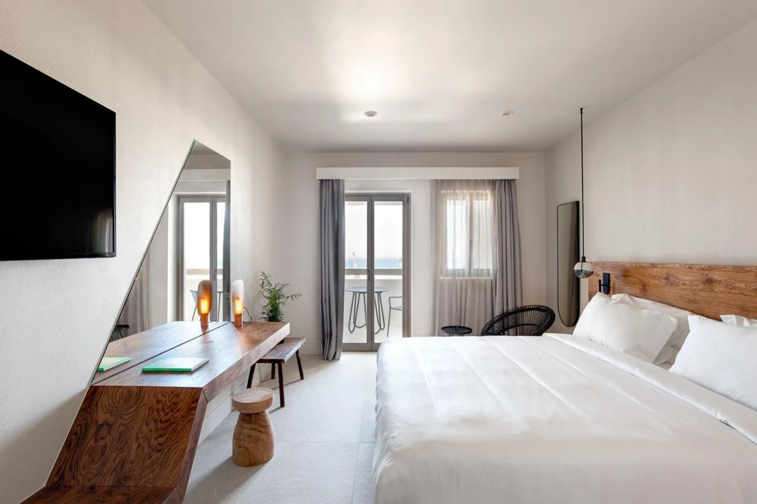 Bedroom, Bed in Noūs Santorini