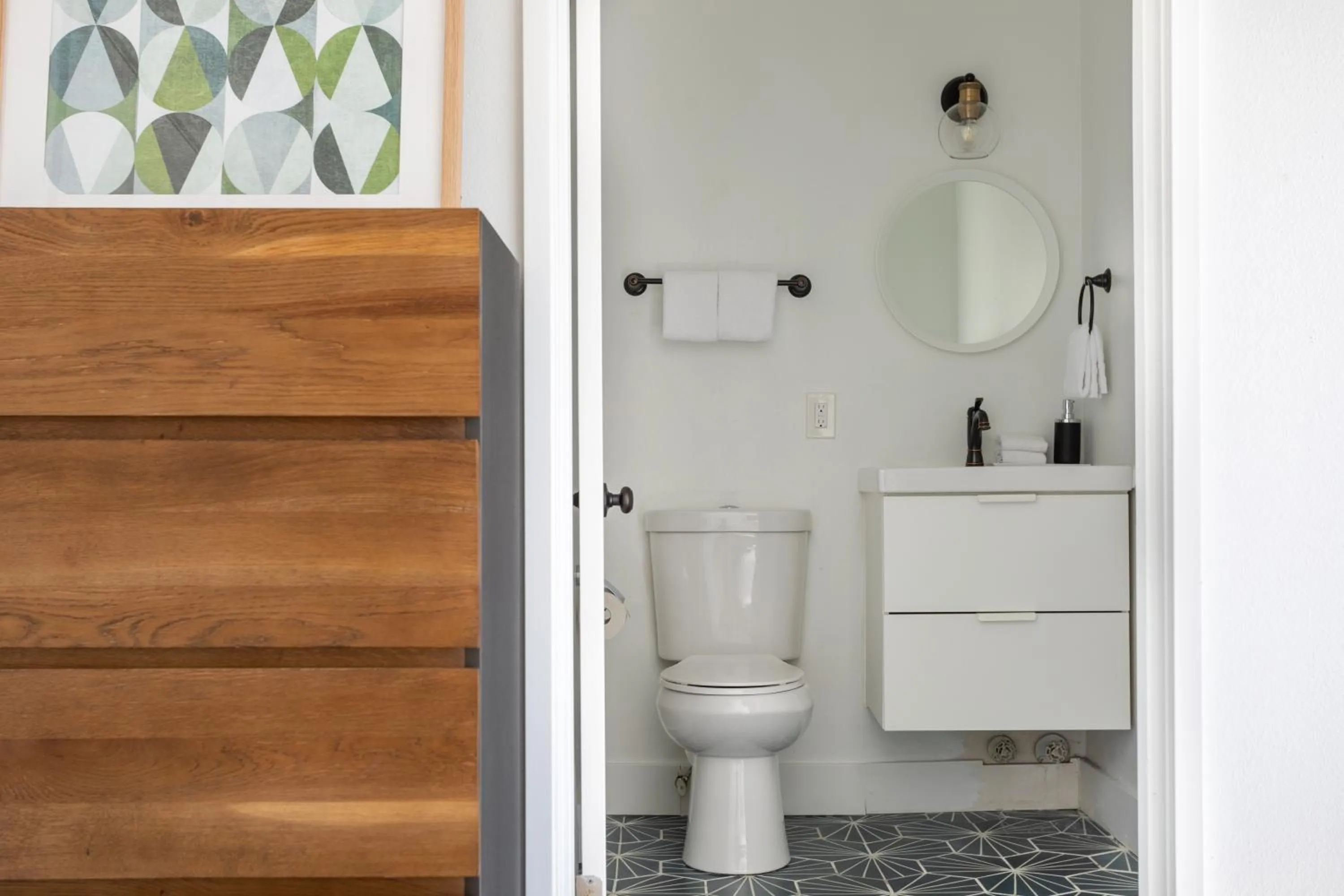 Bathroom in Reside Seattle Downtown, a Wyndham Residence