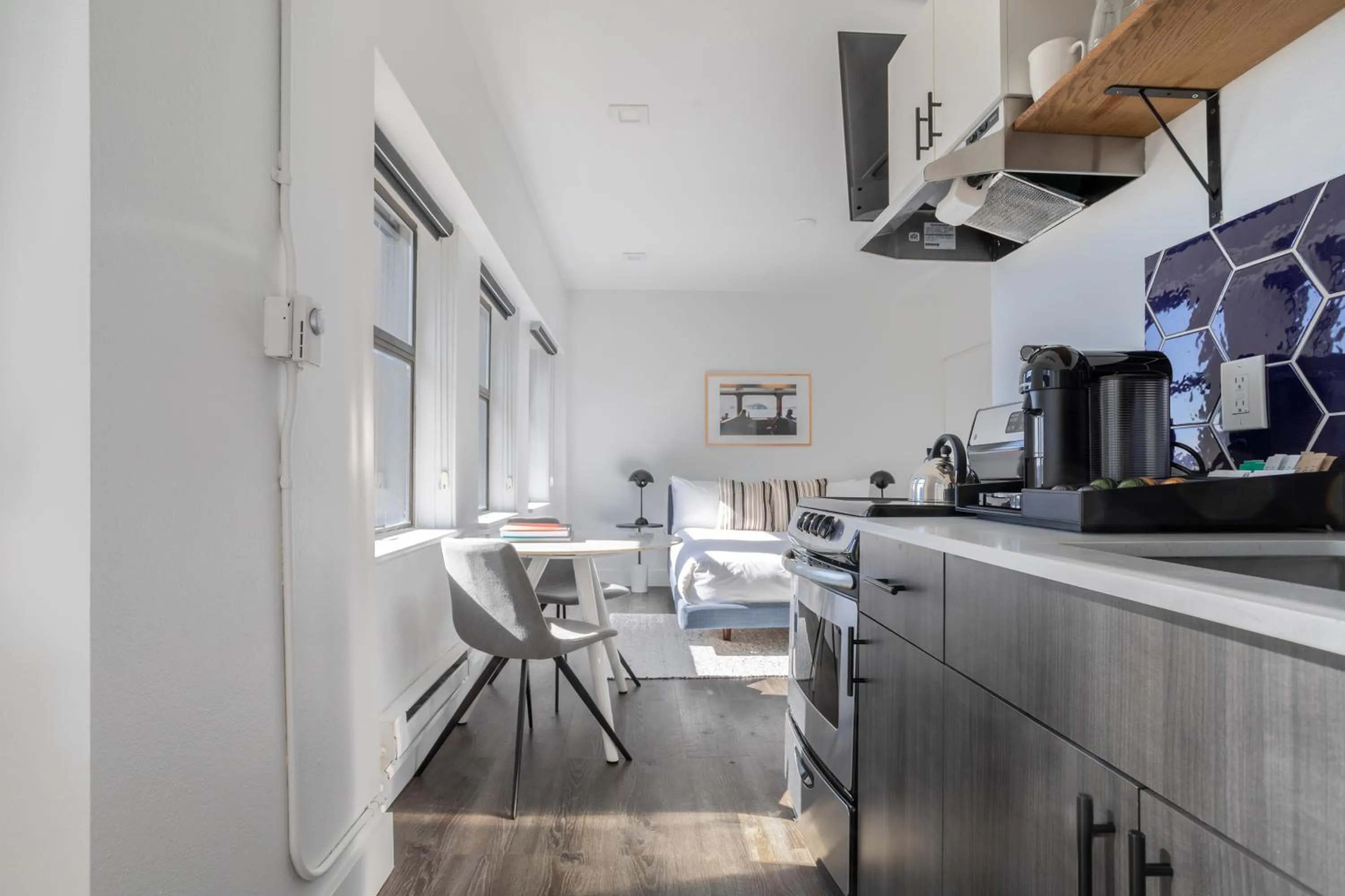 kitchen in Reside Seattle Downtown, a Wyndham Residence
