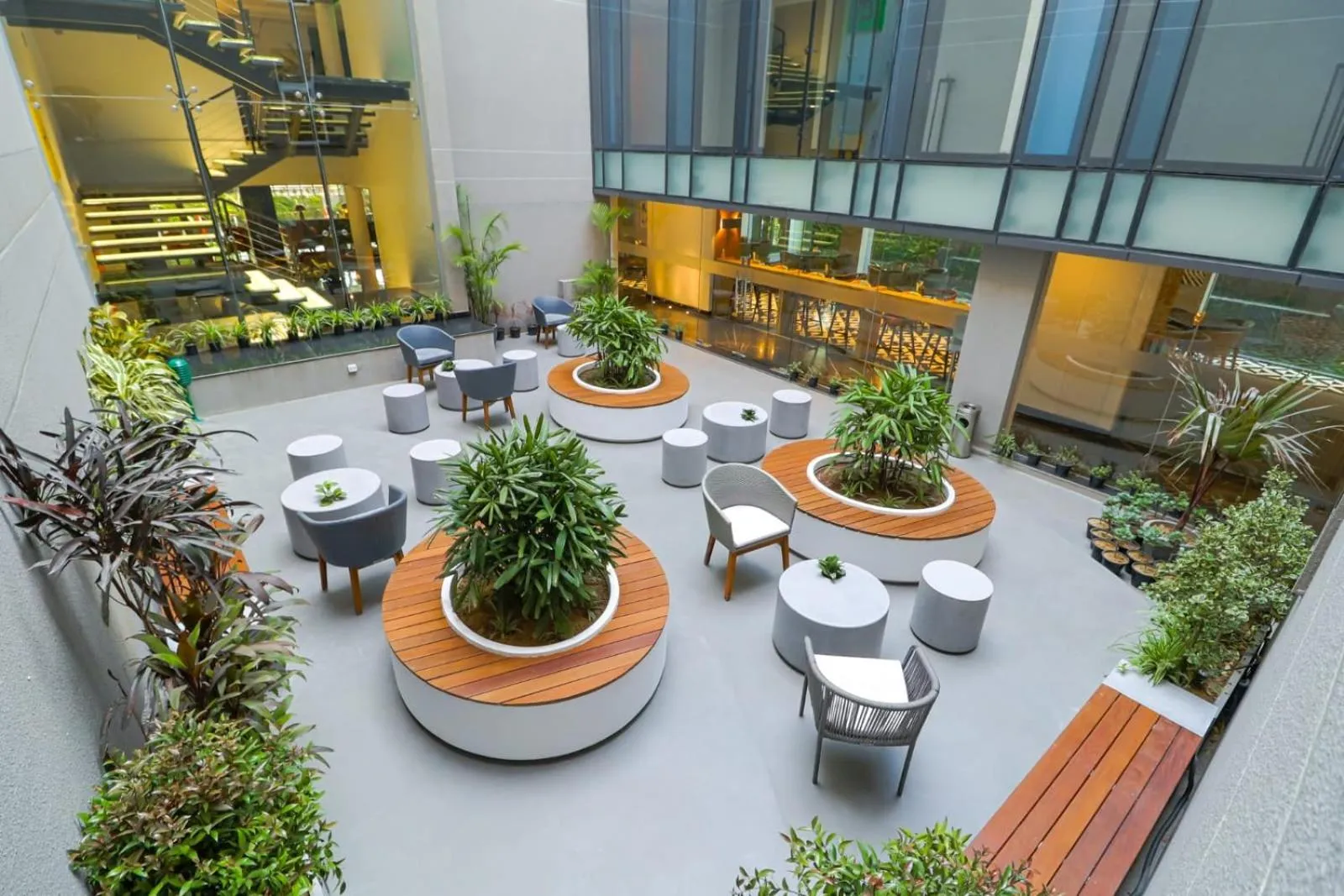 Seating area in AIR by Ahuja Residences