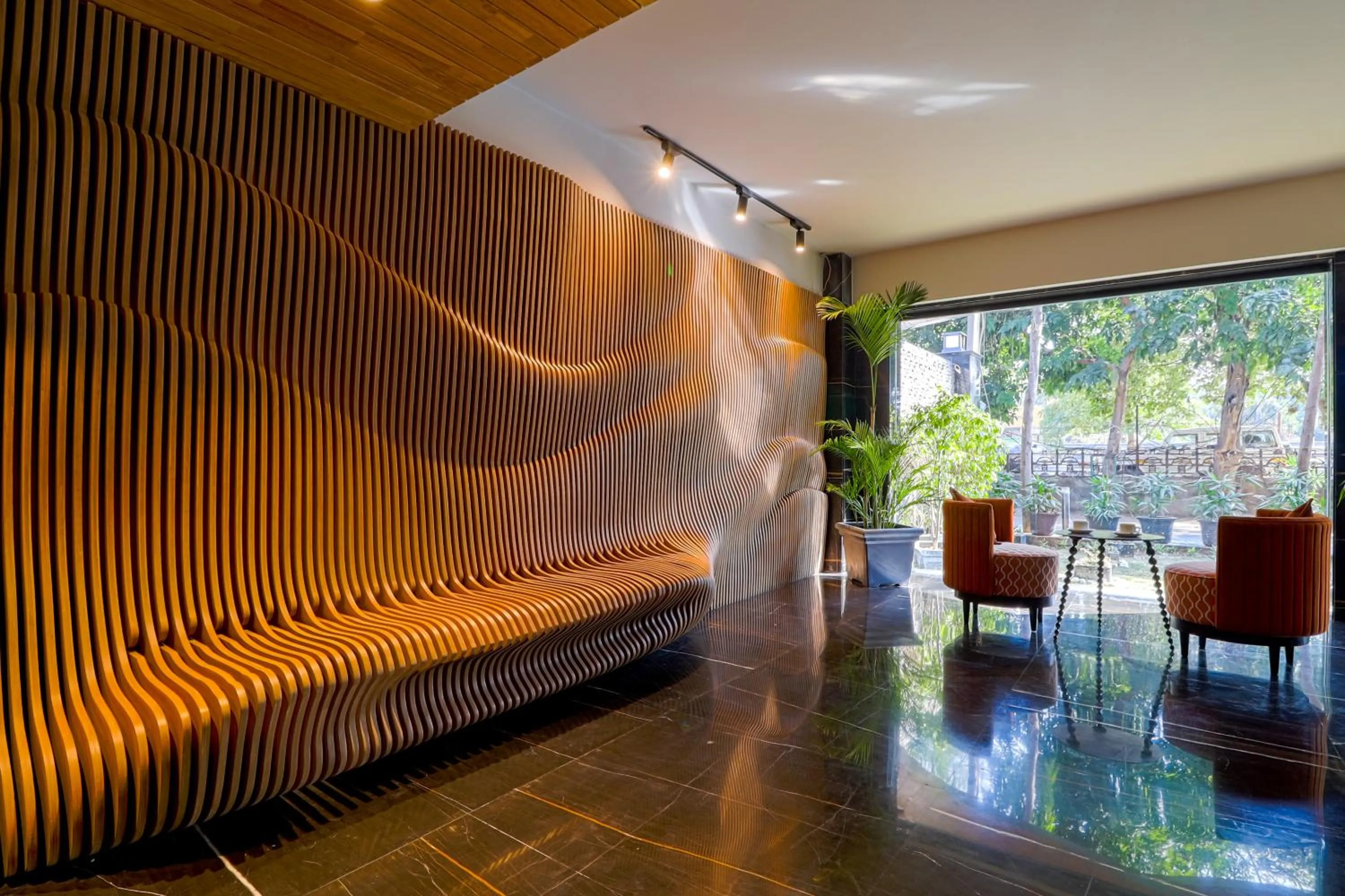 Lobby or reception in AIR by Ahuja Residences