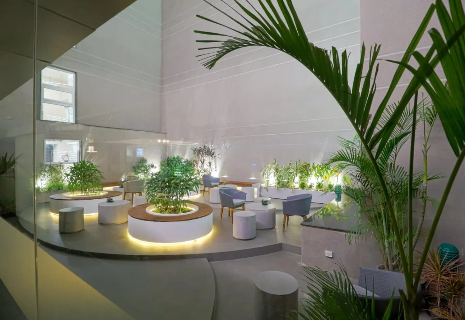 Seating area in AIR by Ahuja Residences