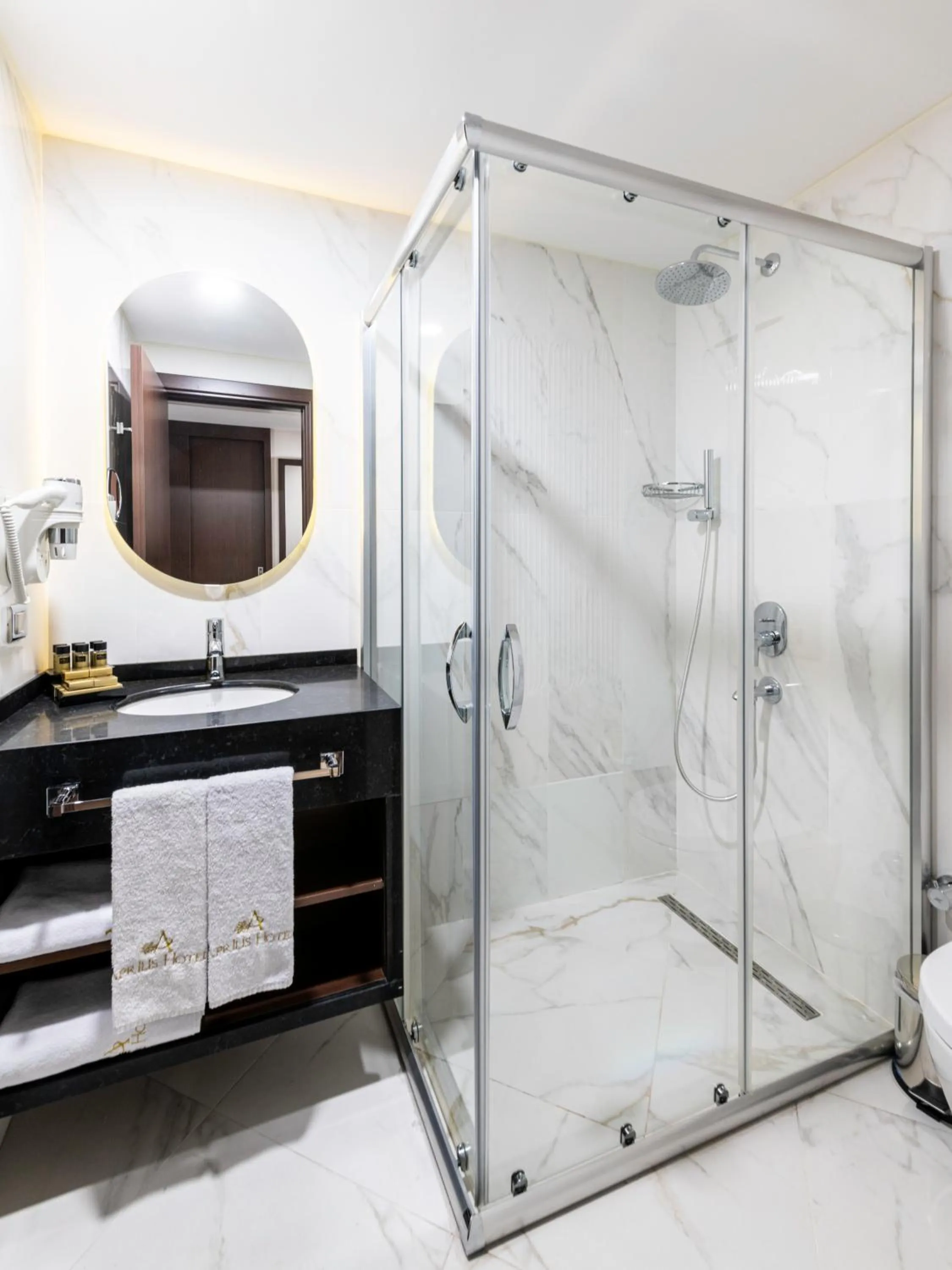 Shower in Aprilis Deluxe Hotel