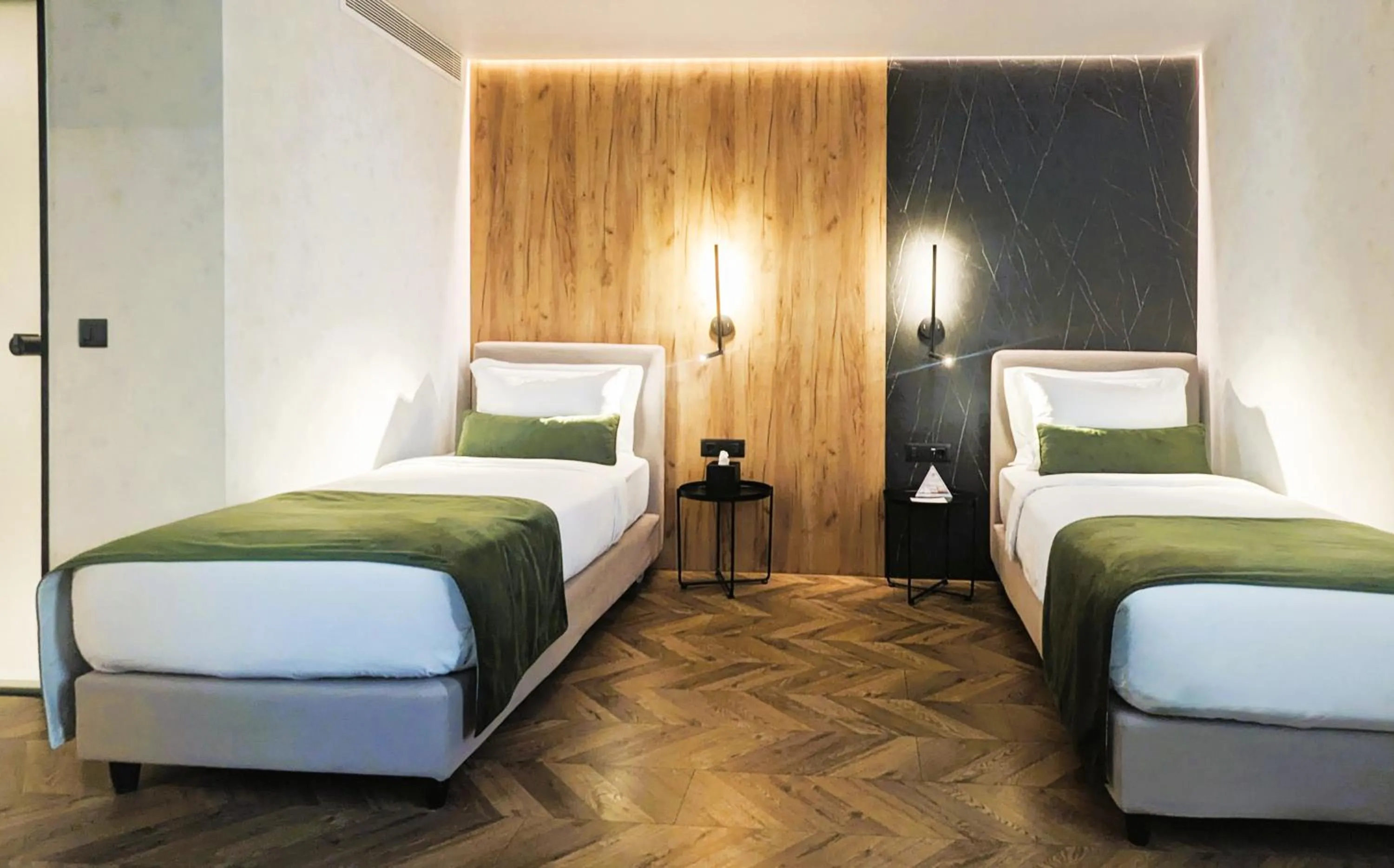 Bed in The Port Square Hotel