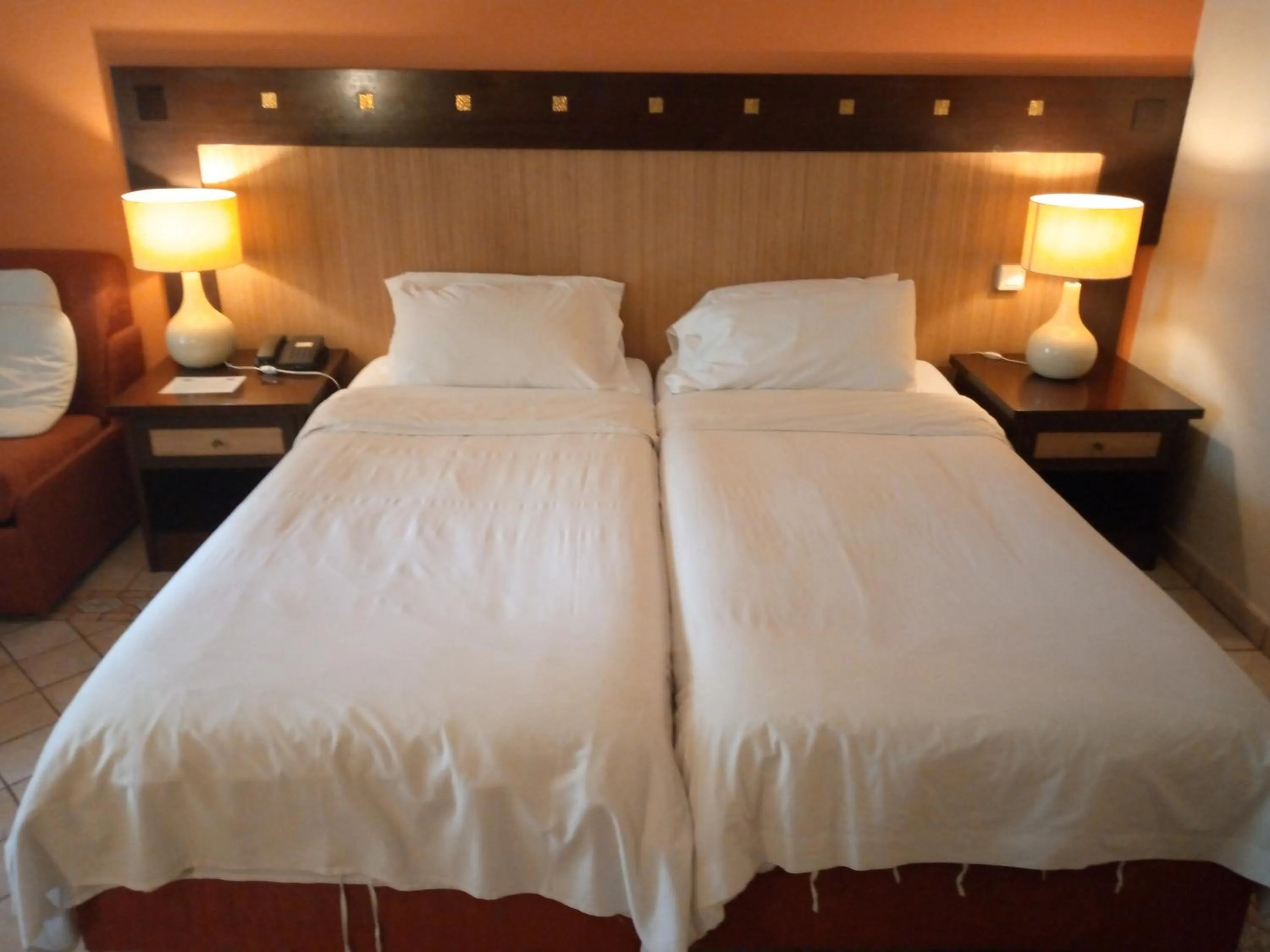 Bed in The Kairaba Beach Hotel