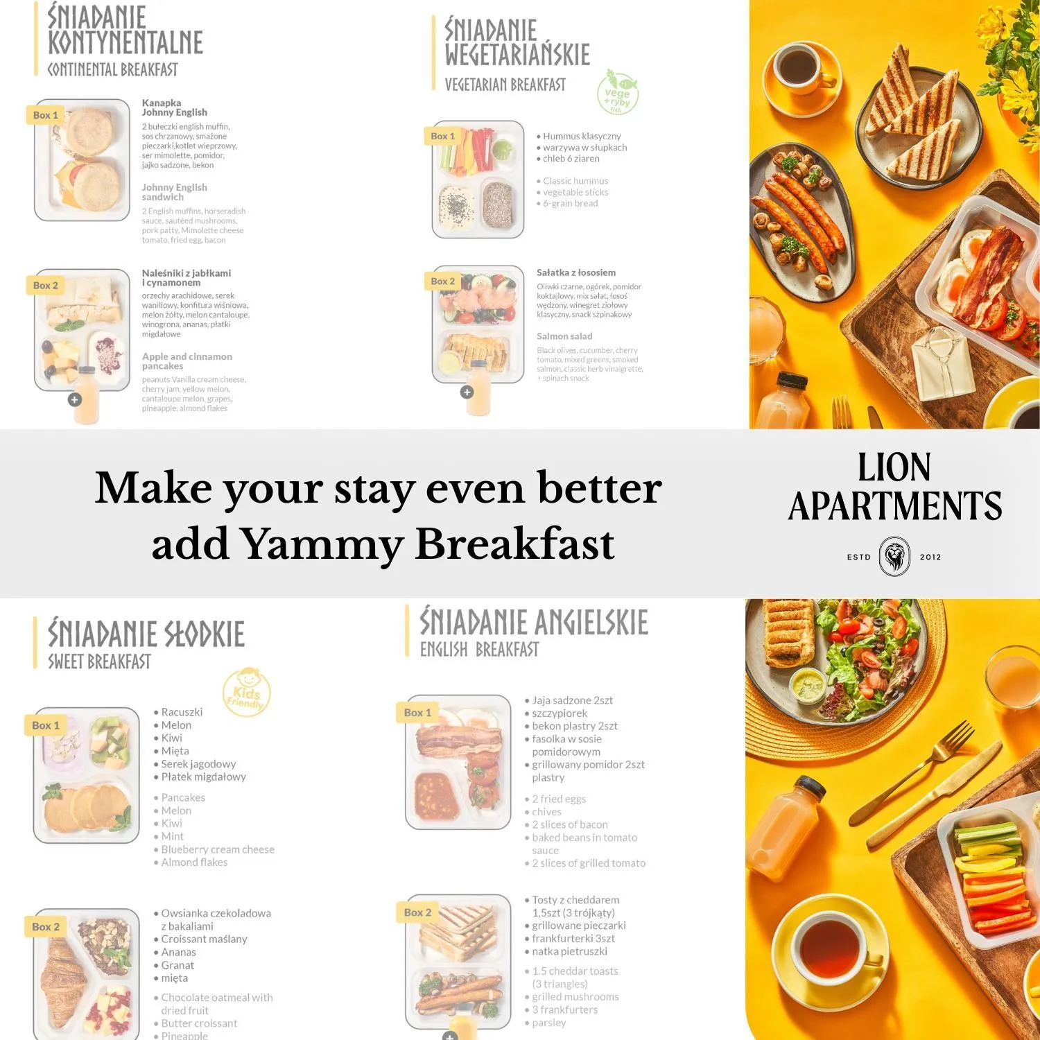 Breakfast in Gdańsk Old Town Apartments & Studios by Lion Apartments