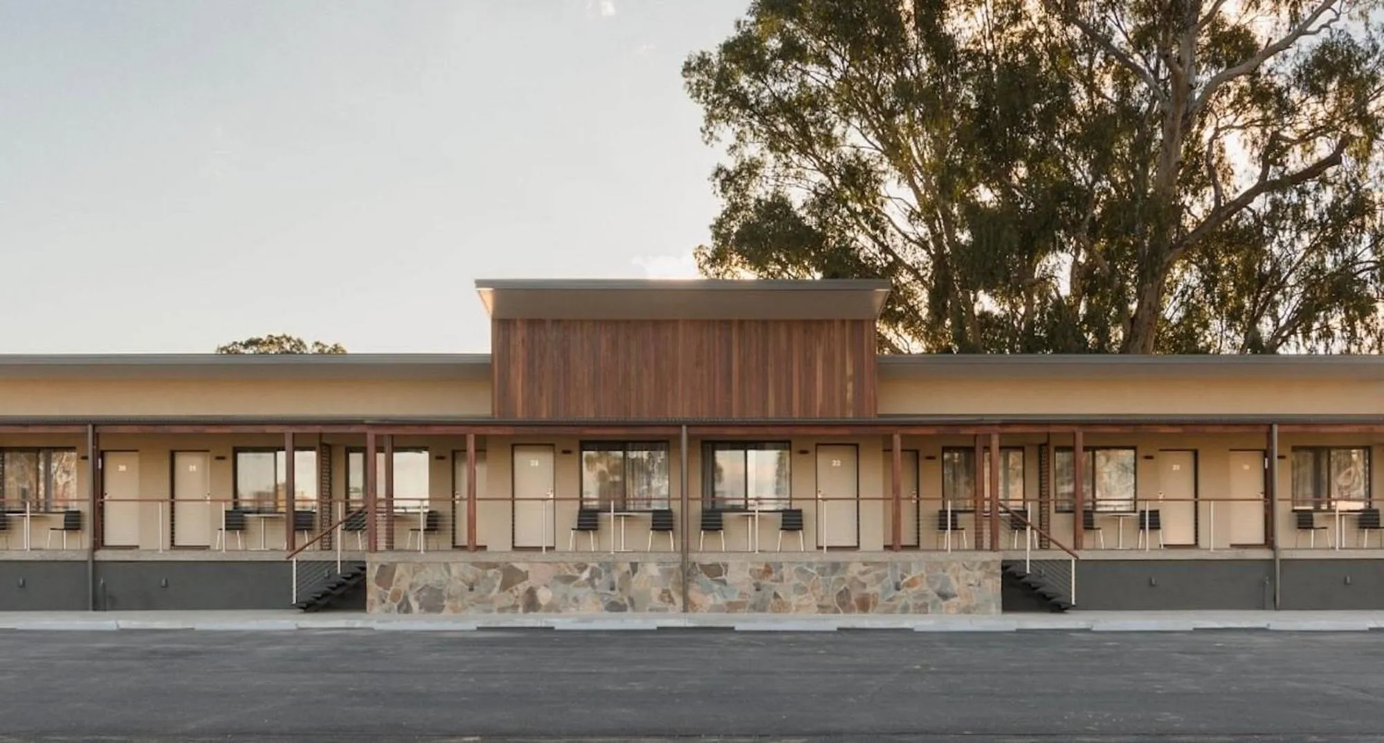 Property building in New Crossing Place Motel